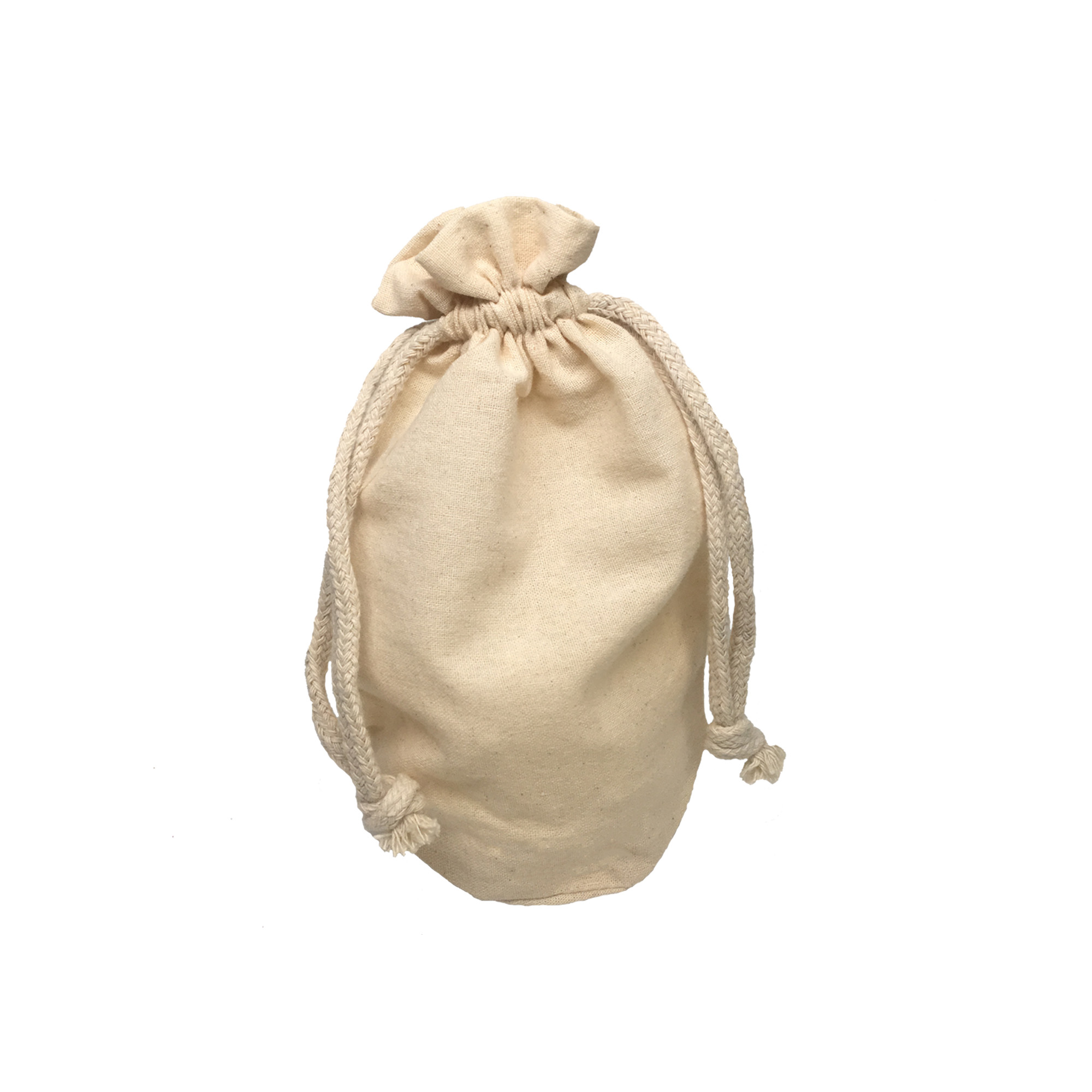 Large Round Bottom Muslin Cotton Pouch 3
