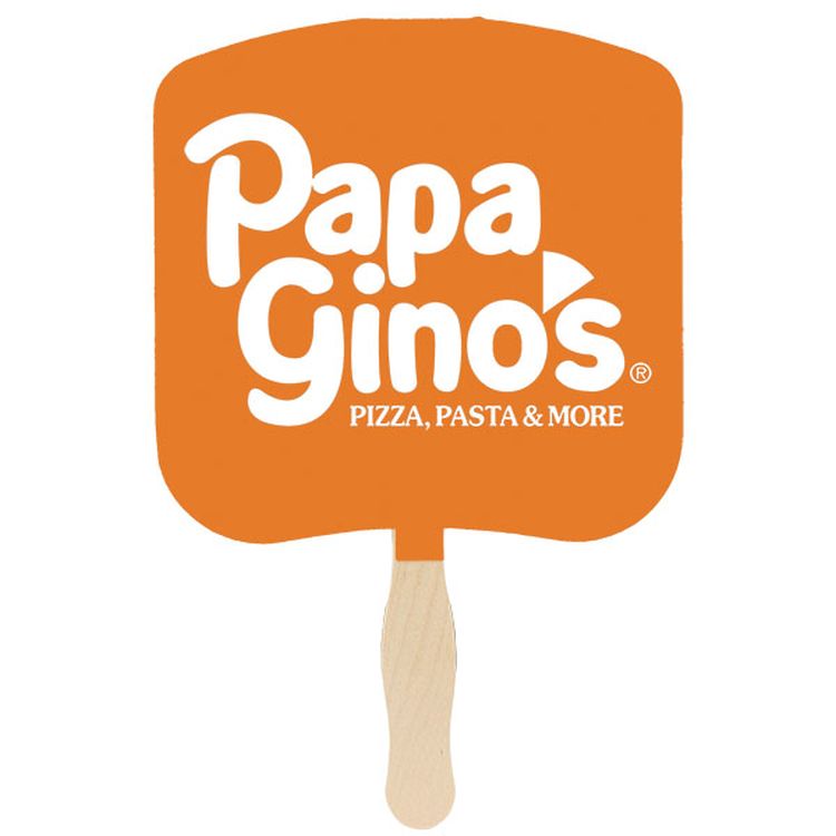 Bread Slice Sandwiched Hand Fan (2 Side/1 Imprint Color)