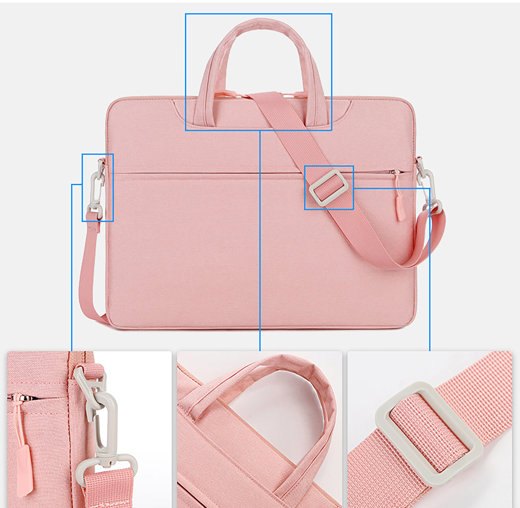 15.6 inch Laptop Shoulder Bag with Adjustable Shoulder Strap 16