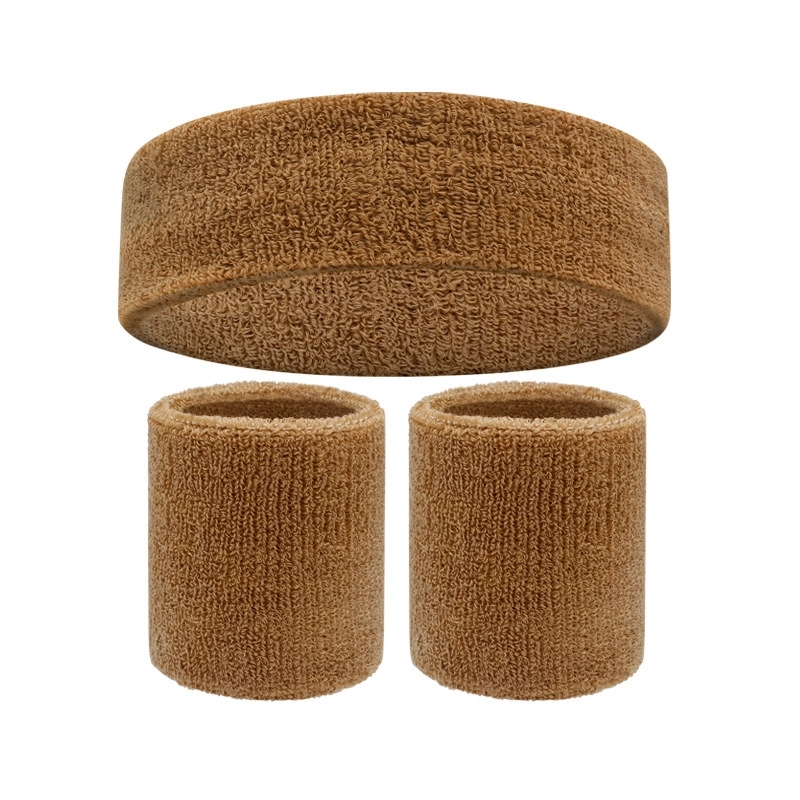Sweatband Sports Headband Wristband Set 25
