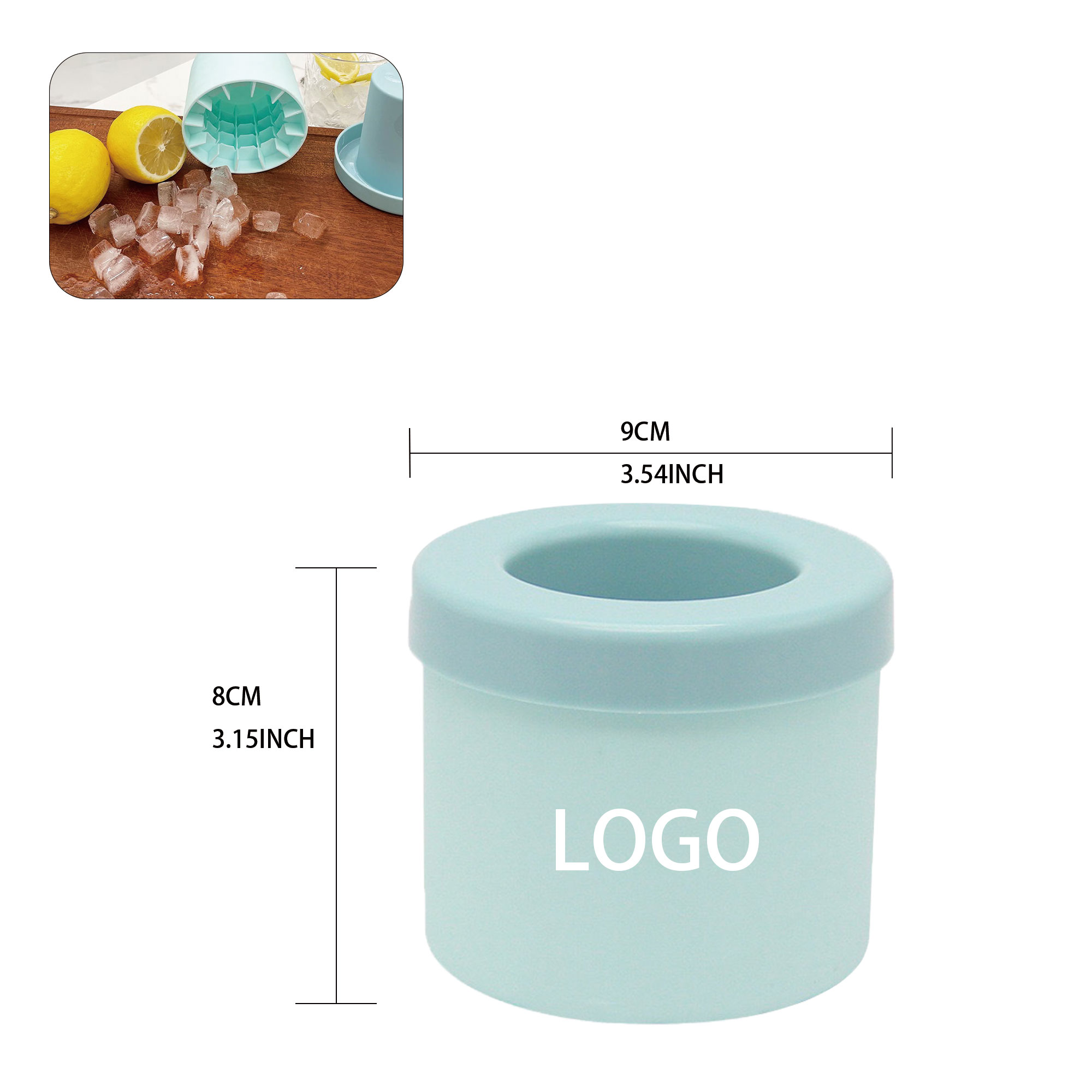 Round Silicone Ice Cube Tray 2