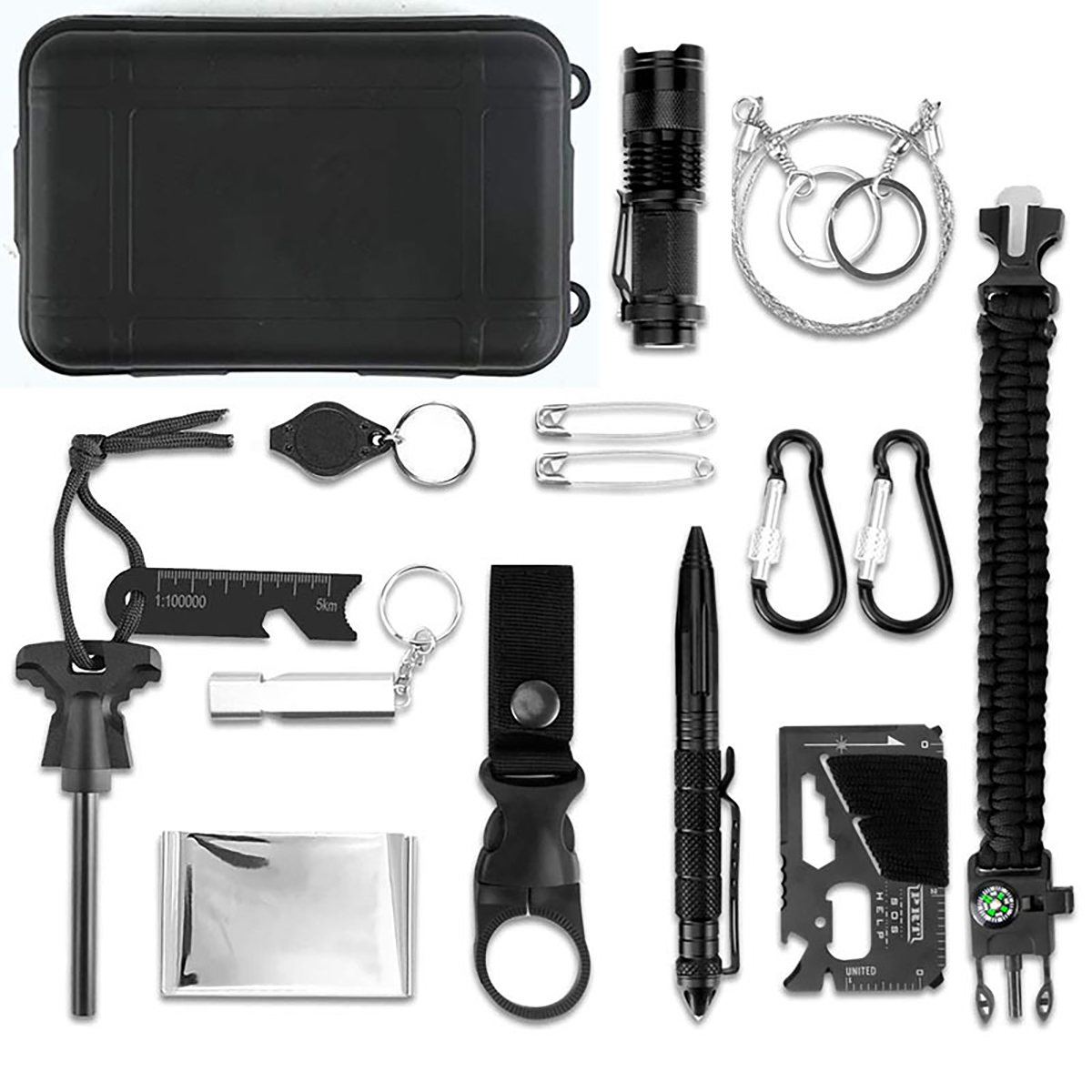 12 In 1 Survival Kit For Wilderness Survival Set 8