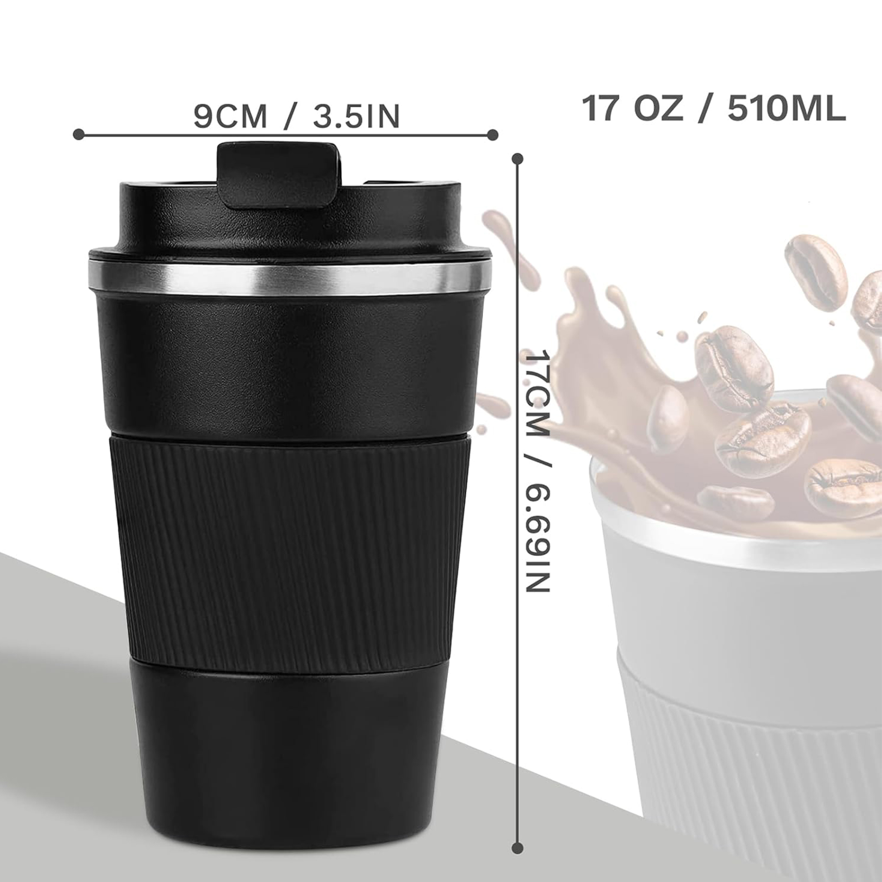 Insulated Ceramic Coating Coffee Mug 12