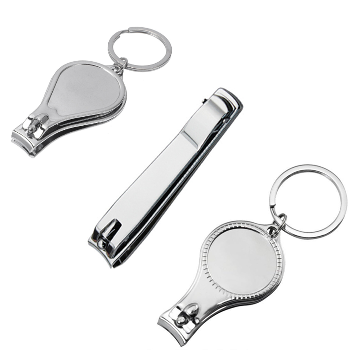 Metal Nail Clipper Keychain with Custom Logo Area 2