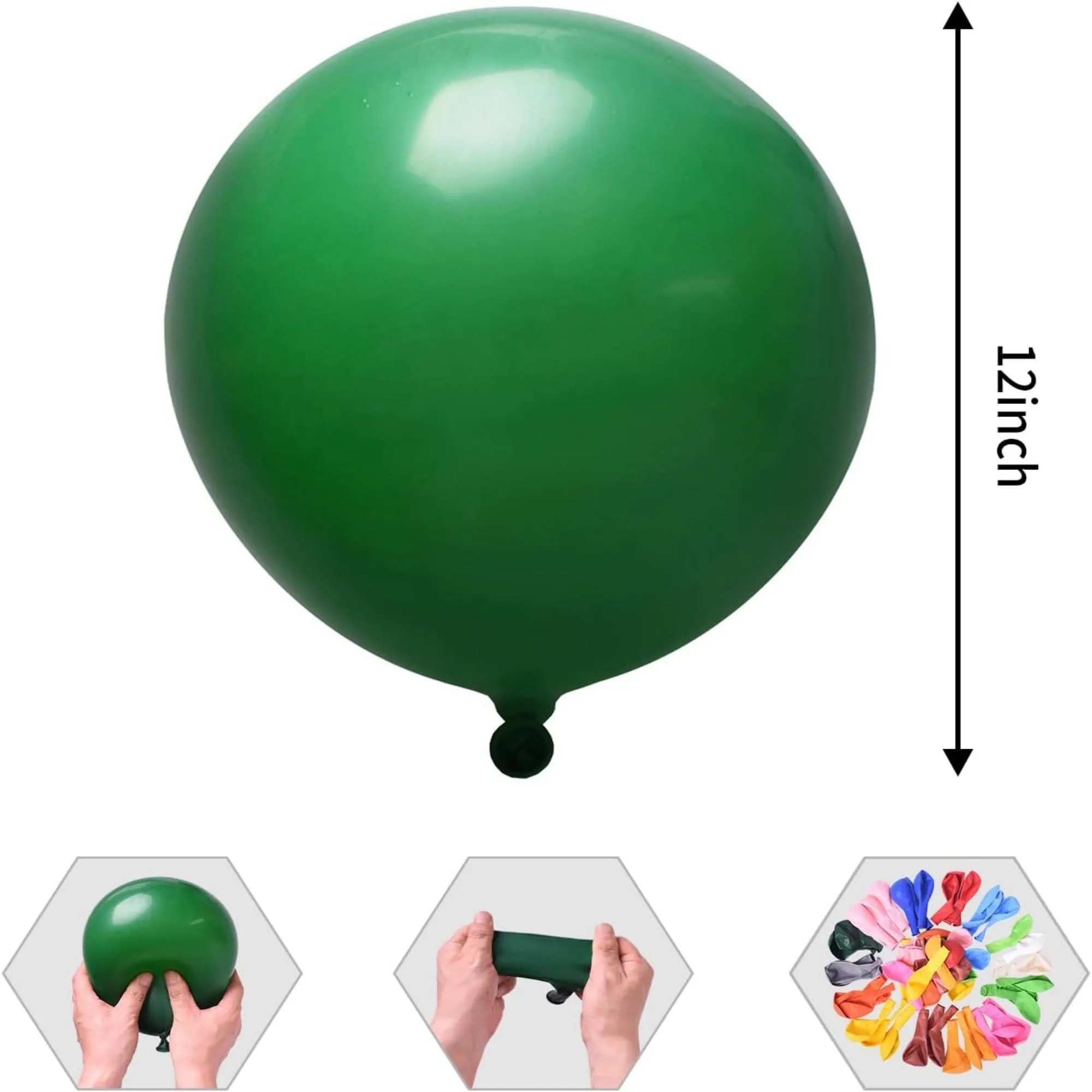 12 Inch Rainbow Thick Latex Party Balloons 2