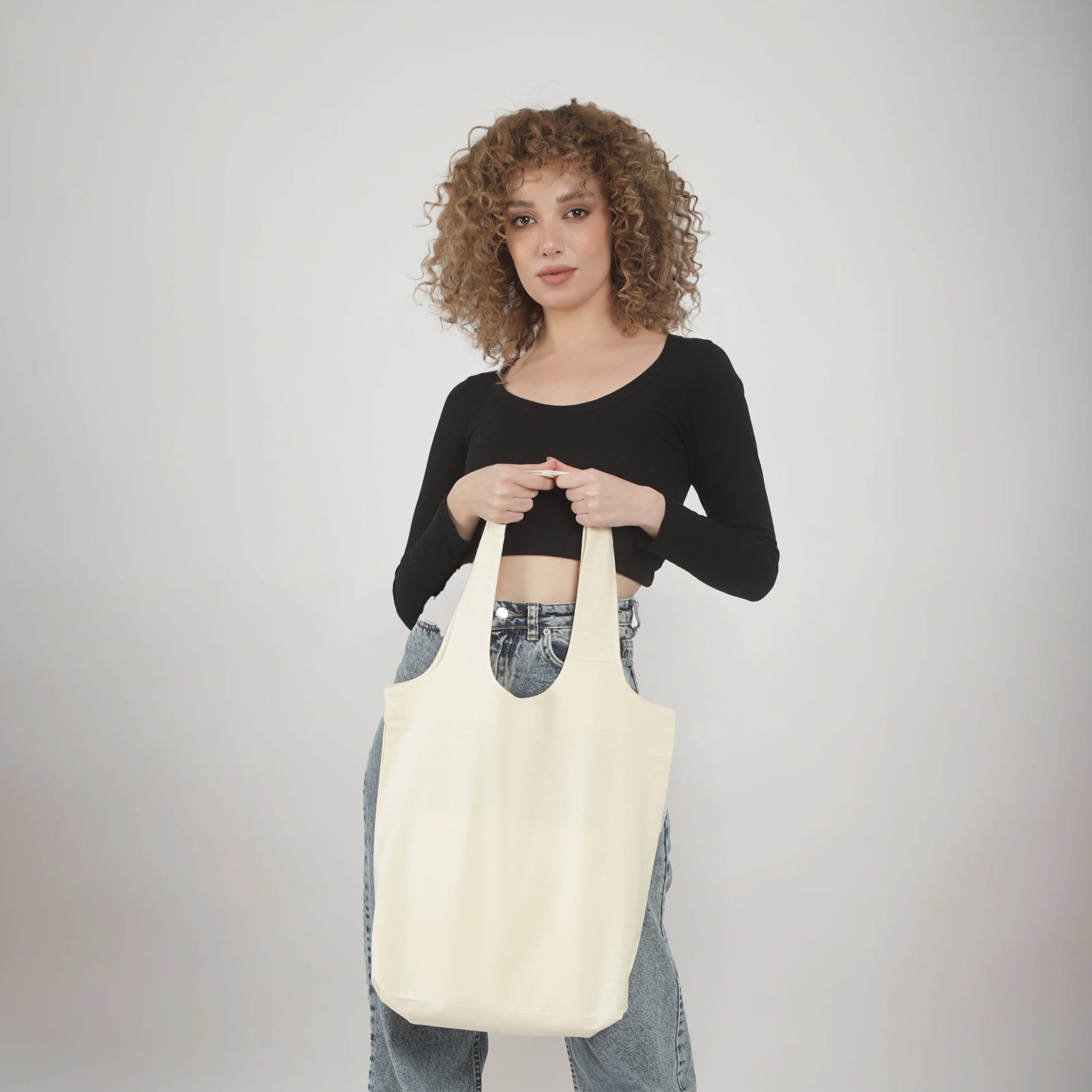 Organic Stow-N-Go Cotton Tote Bag, custom tote bag with logo imprint 7
