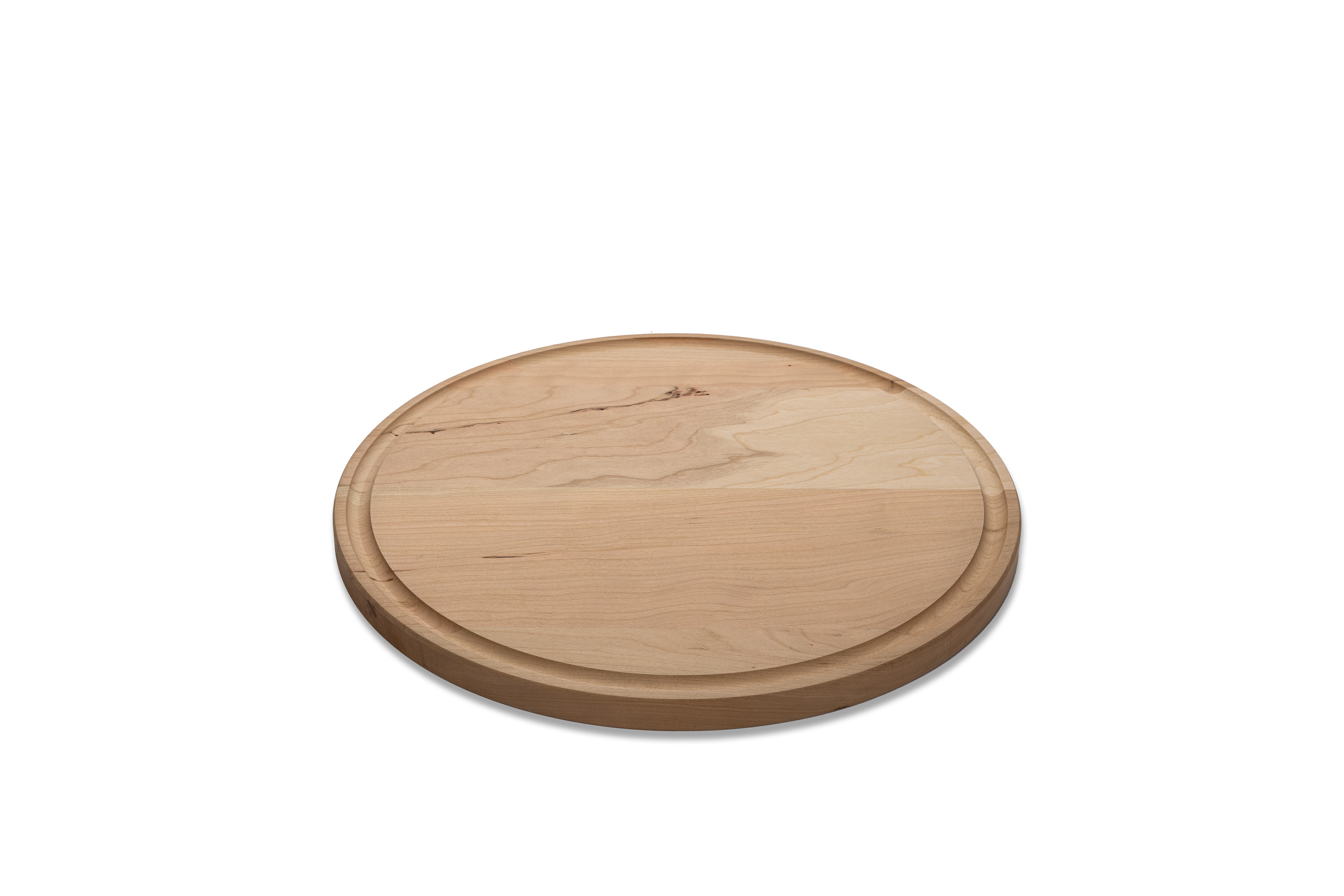 Large Cherry Round Cutting Board with Juice Groove 13-1/2"x3/4" 2