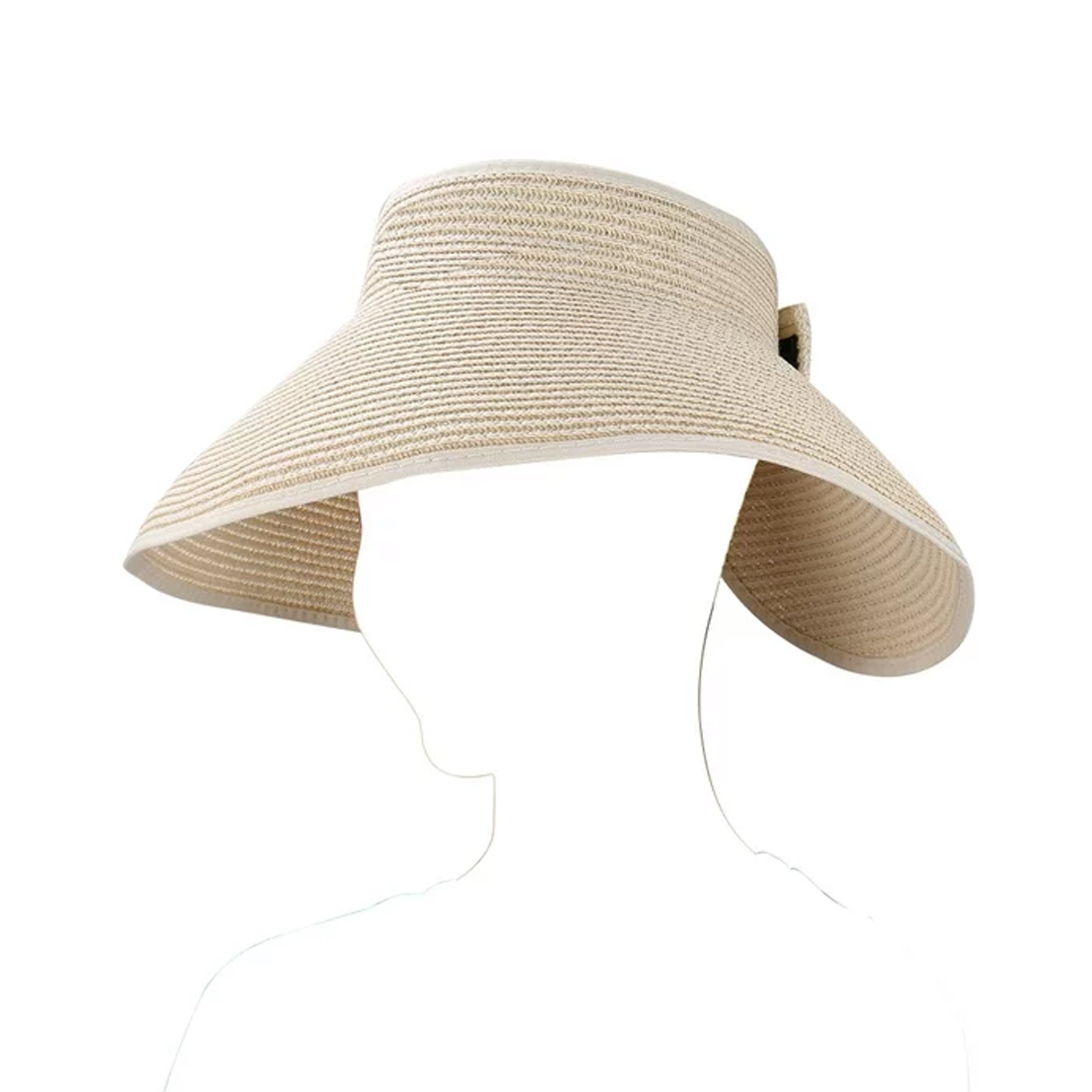 Summer Bow Tie Straw Visor Sun Hat 4