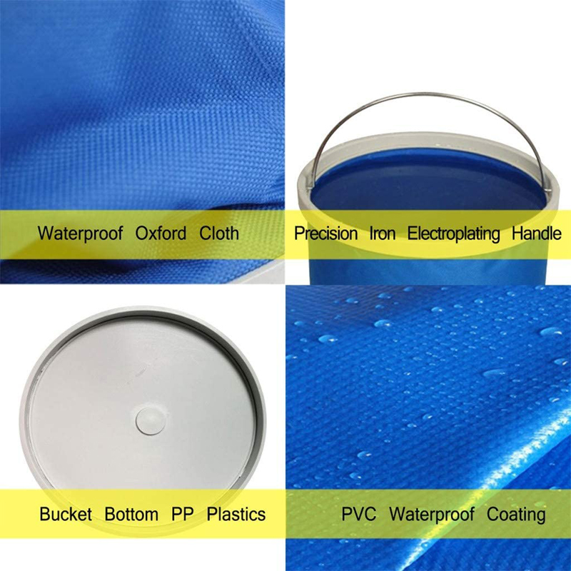 600D Oxford Portable Folding Water Bucket Cleaning Pail 5