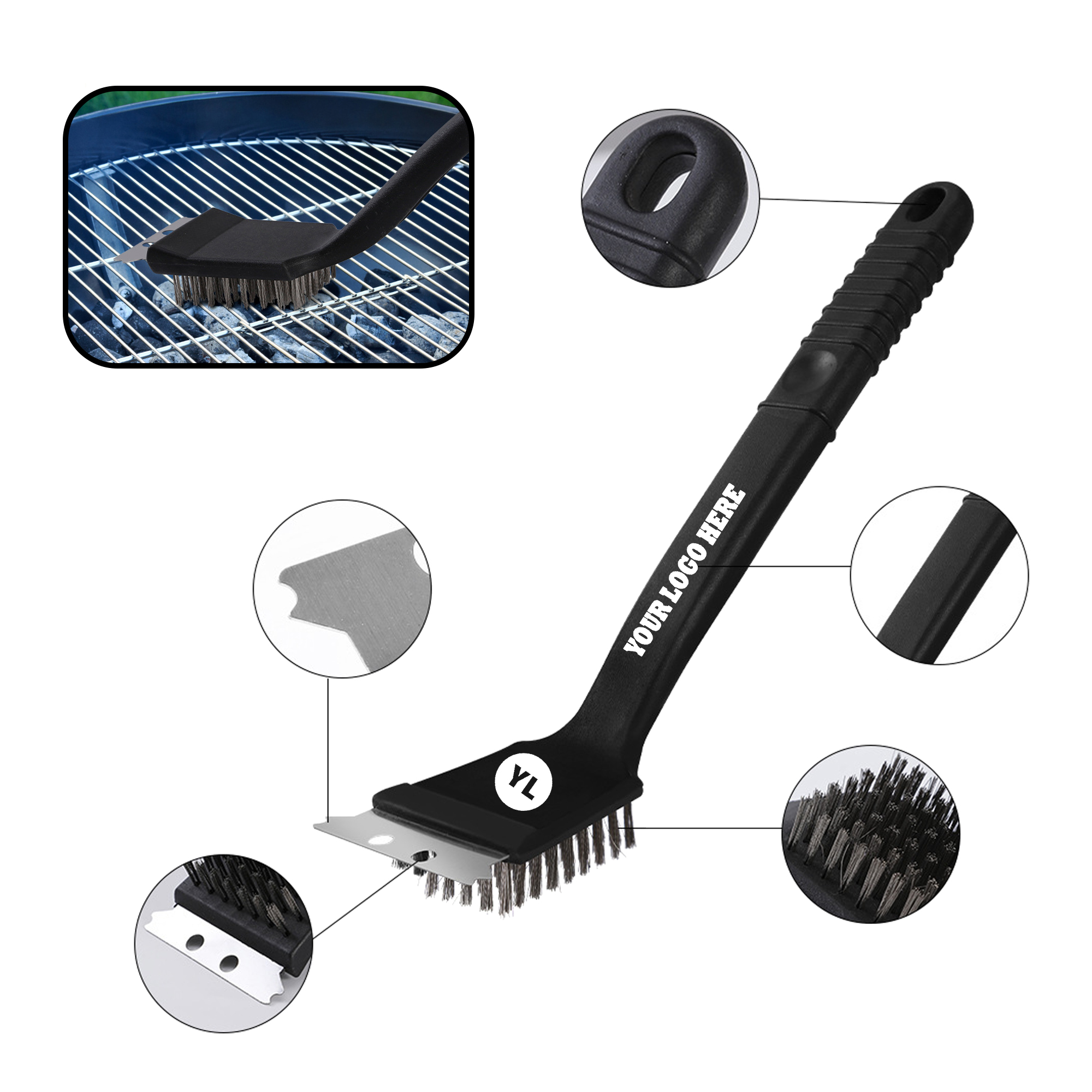 MOQ 20 PCS Grill Cleaning Brush 3