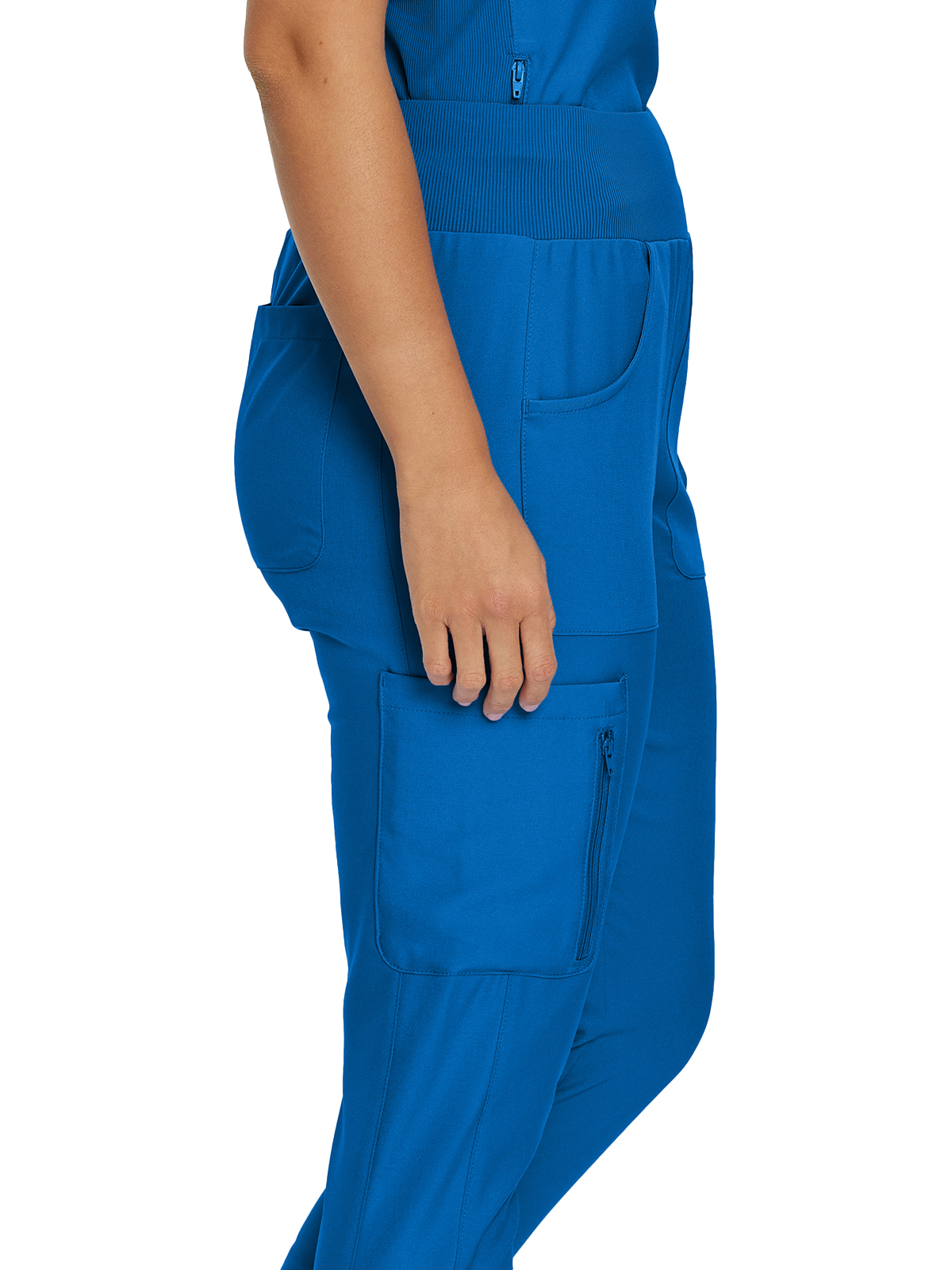 Landau - Forward - Women's Seven-Pocket Mid-Rise Rib-Knit Elastic Waist Jogger Pant 4