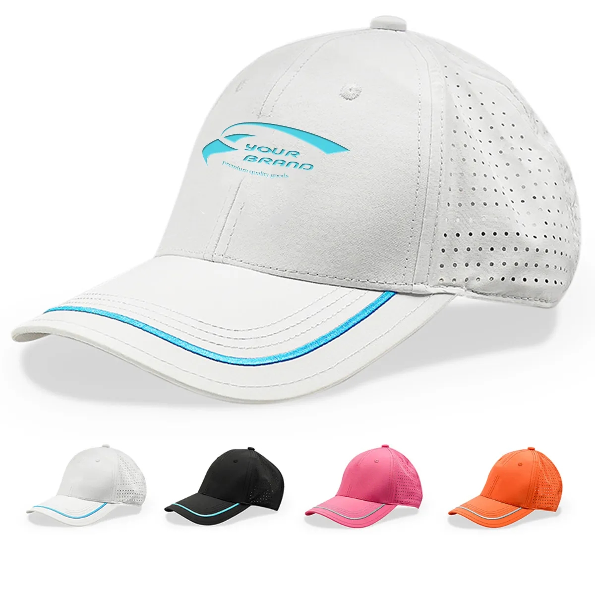 Sun Protection Lightweight Perforated Breathable Golf Cap 3