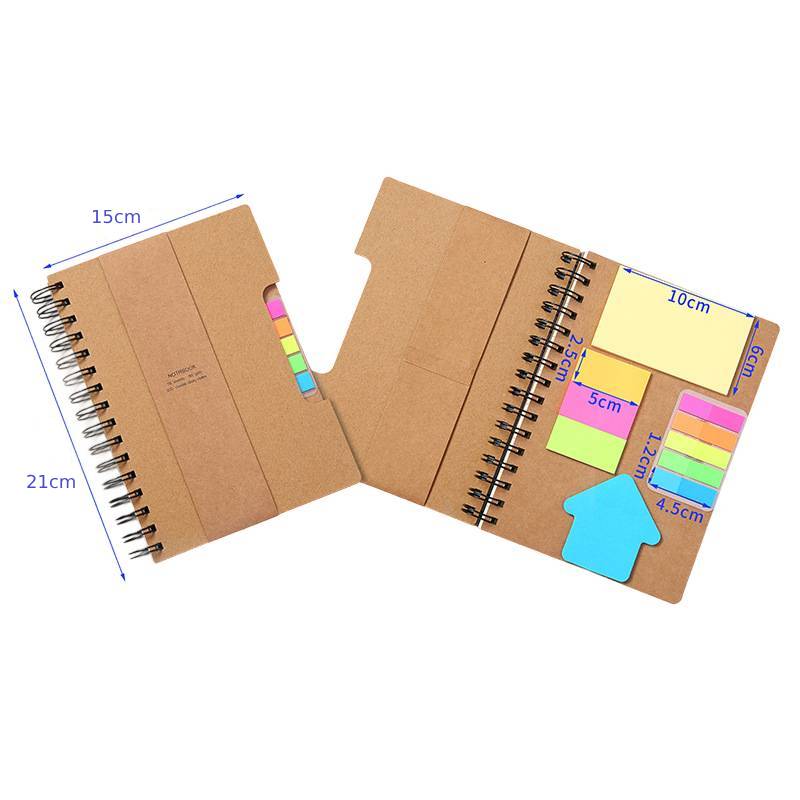Spiral Notebook W/ Sticky Notes & Pen 3