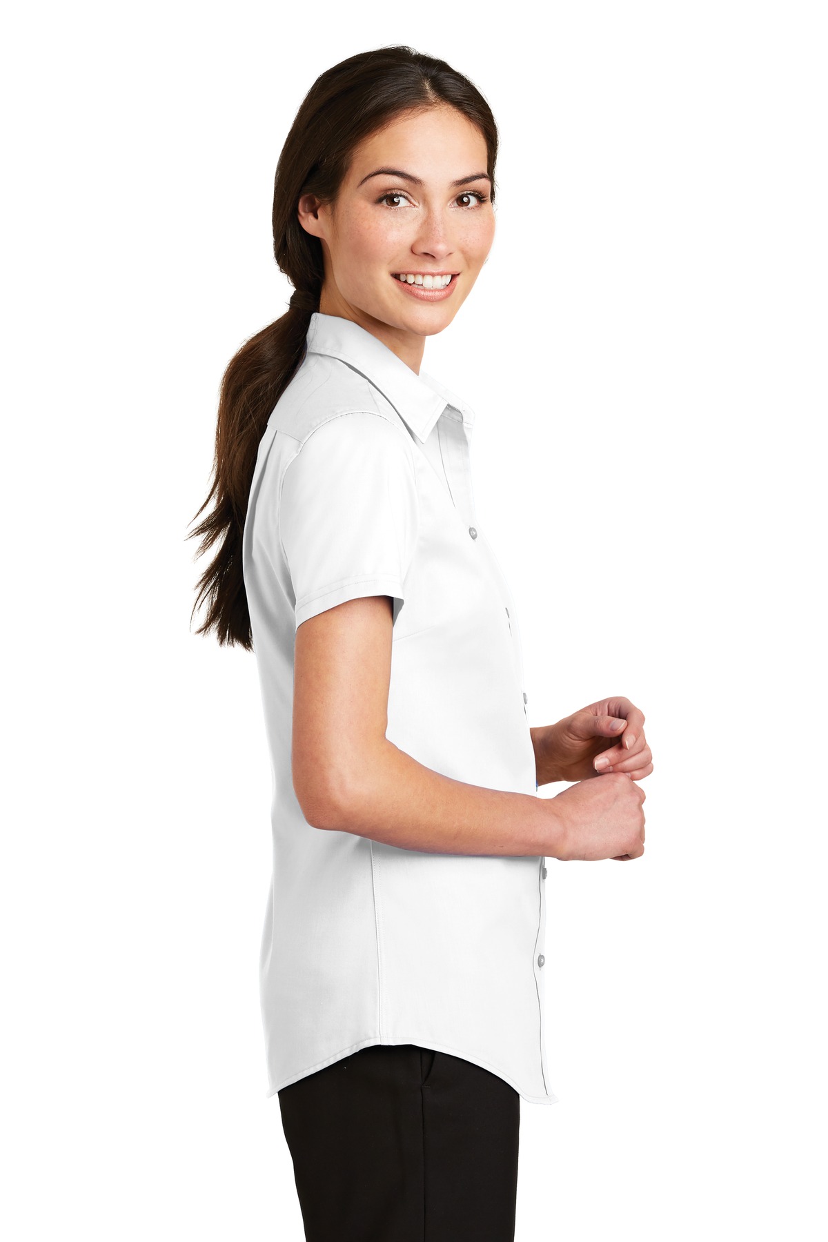 Port Authority Women's Short Sleeve SuperPro Twill Shirt. L664 23
