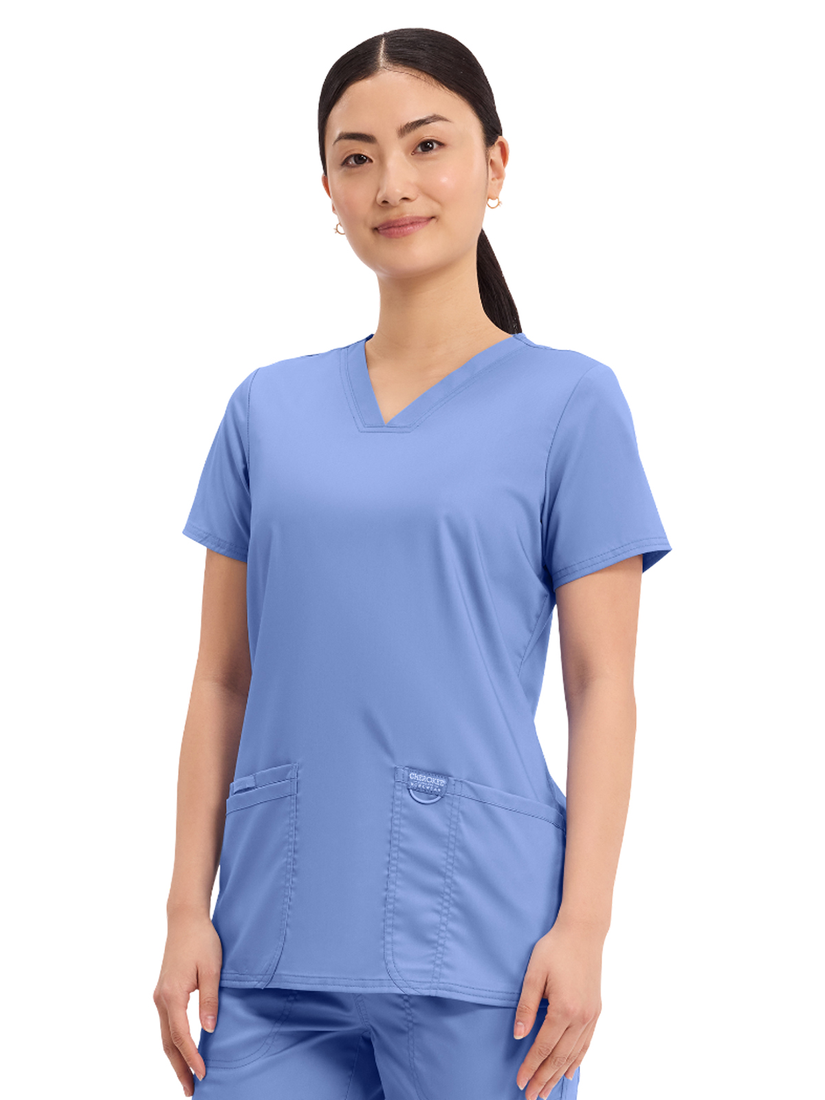 Cherokee - Workwear Revolution - Women's 3-Pocket V-Neck Top 13