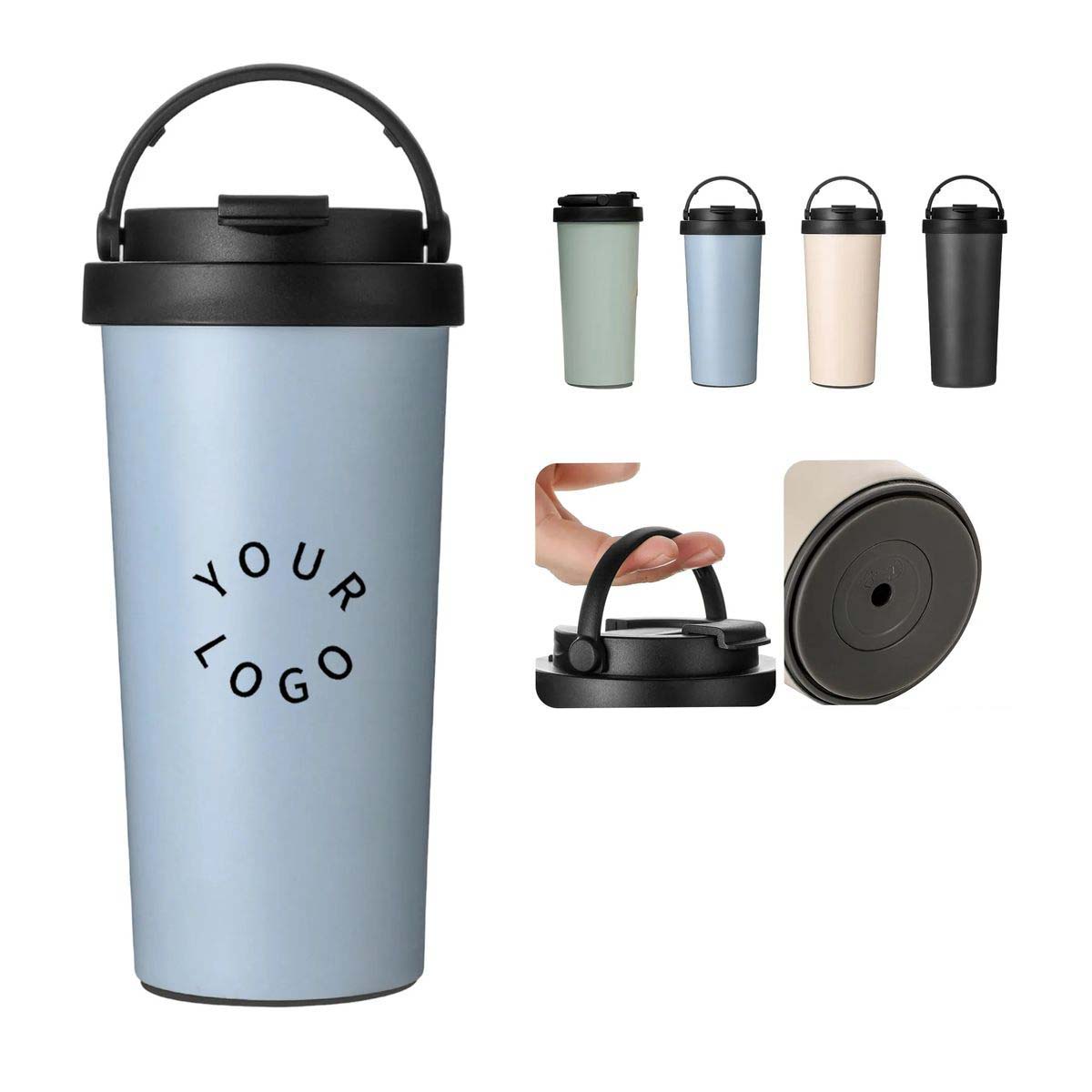 Portable 16oz Insulated Tumbler with Anti Spill Design 3