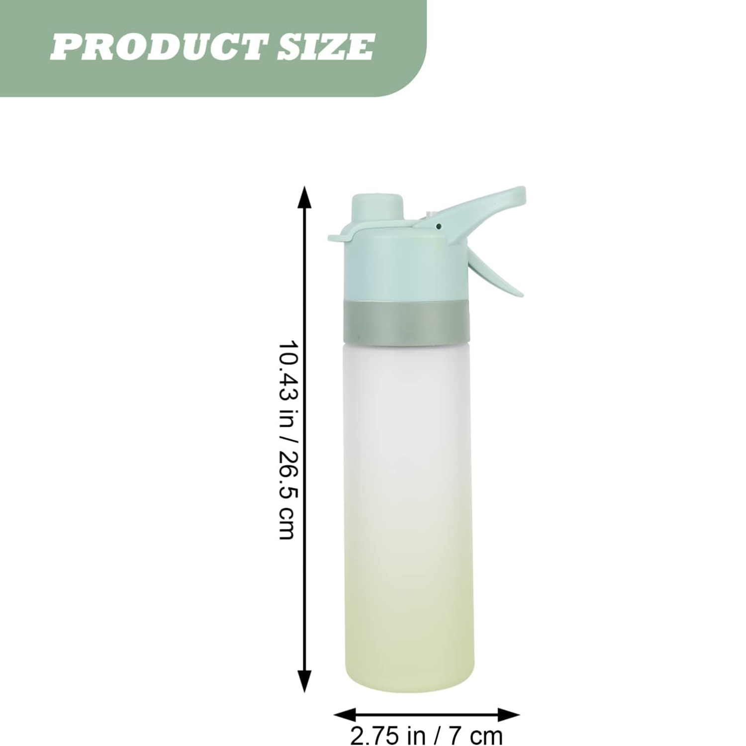 22oz Plastic Reusable Portable Gradient Gallon Water Bottle 2