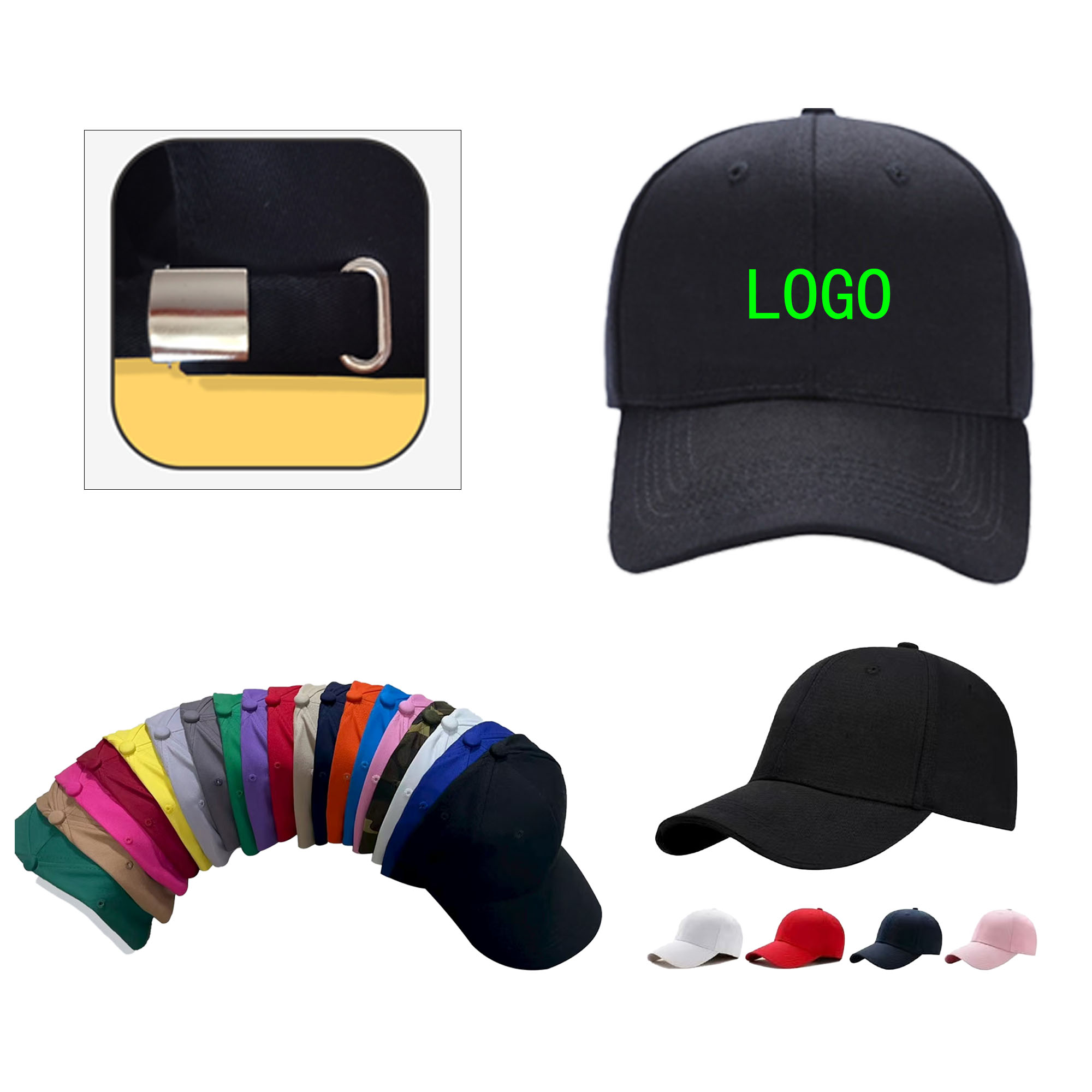 MOQ 10 pcs Structured Sun Protection Baseball Cap 4