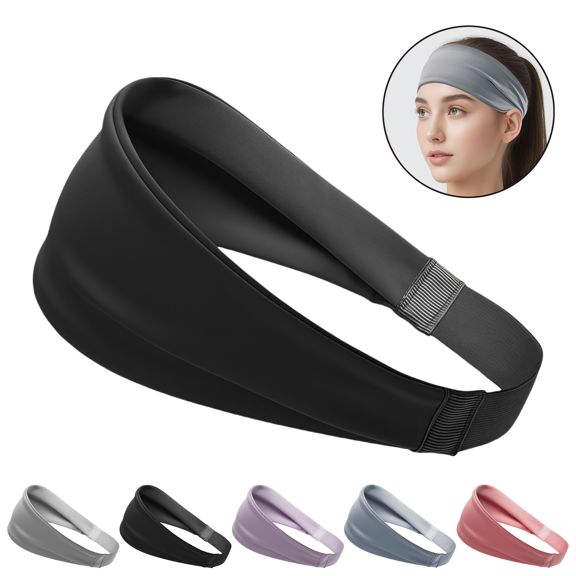 Unisex Multi-Color Sweat-Wicking Sports Headband for Yoga 6