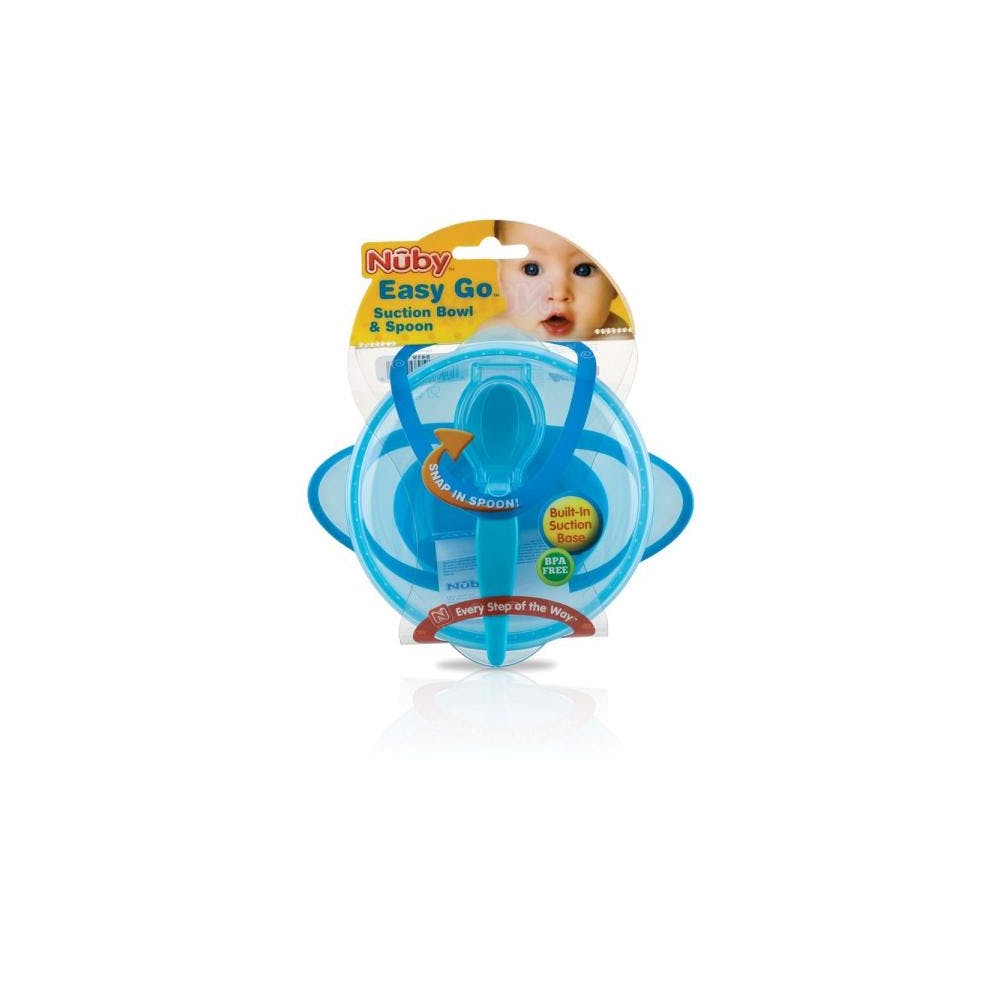 Nuby Suction Bowl with Spoon & Lid - Snap-in 2