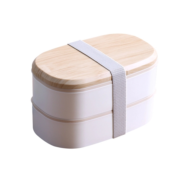 Plastic Bento Box with Spoon and Pork