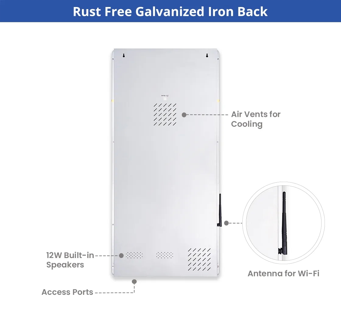Portable LED Wall Mount Digital Display Signage 32Inch 14