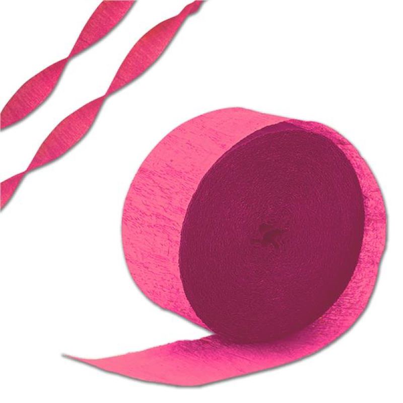 81’ Roll Pink Crepe Paper Streamer