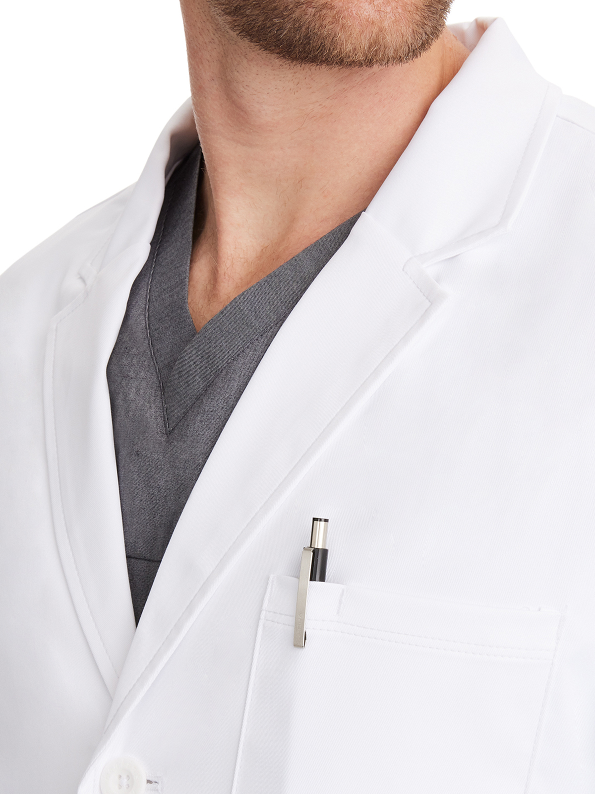 Healing Hands - The White Coat - Men's Five-Pocket 30.5" Leo Consultation Lab Coat 1