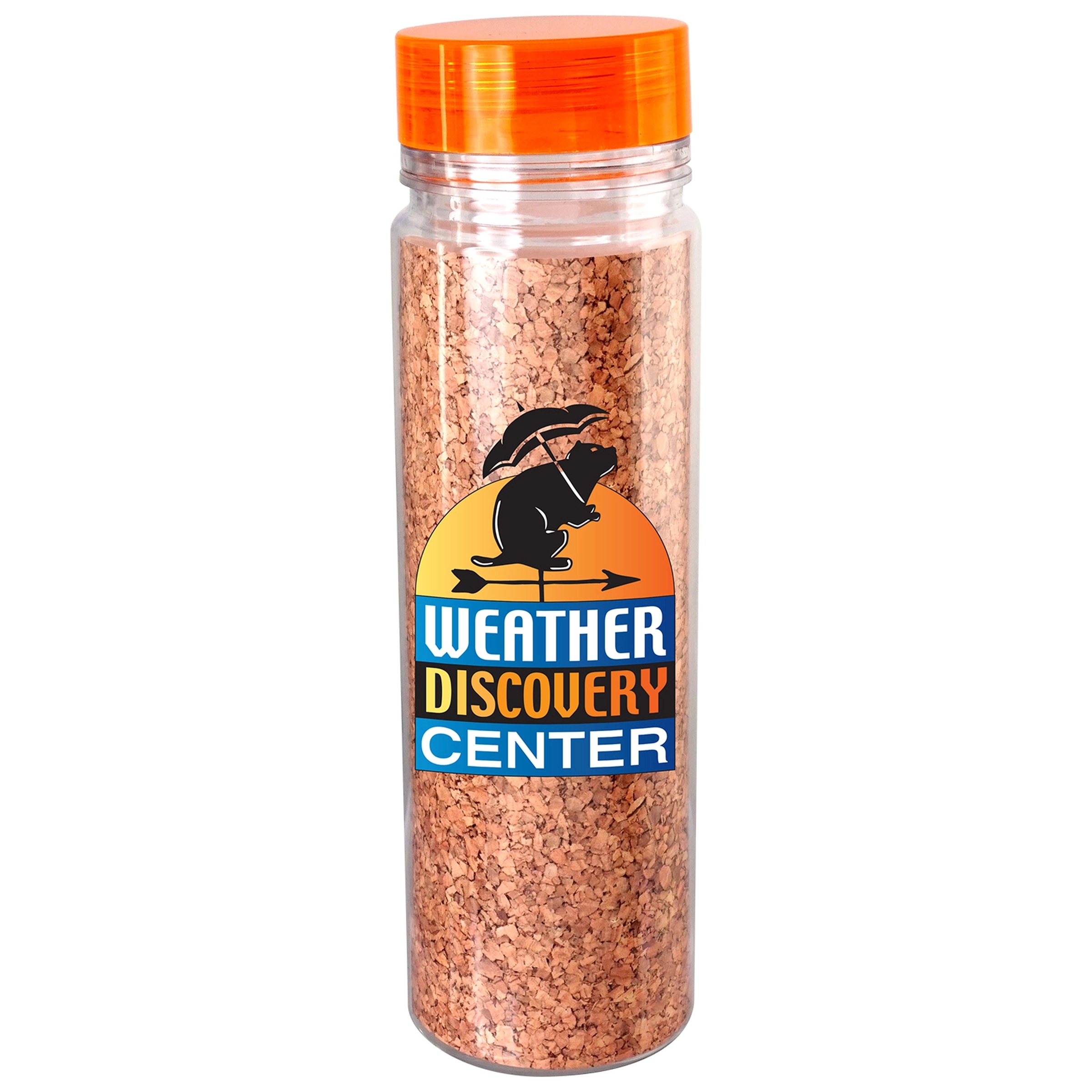Clear View 18 oz. Full Color Cork Bottle, custom water bottle with logo imprint 15