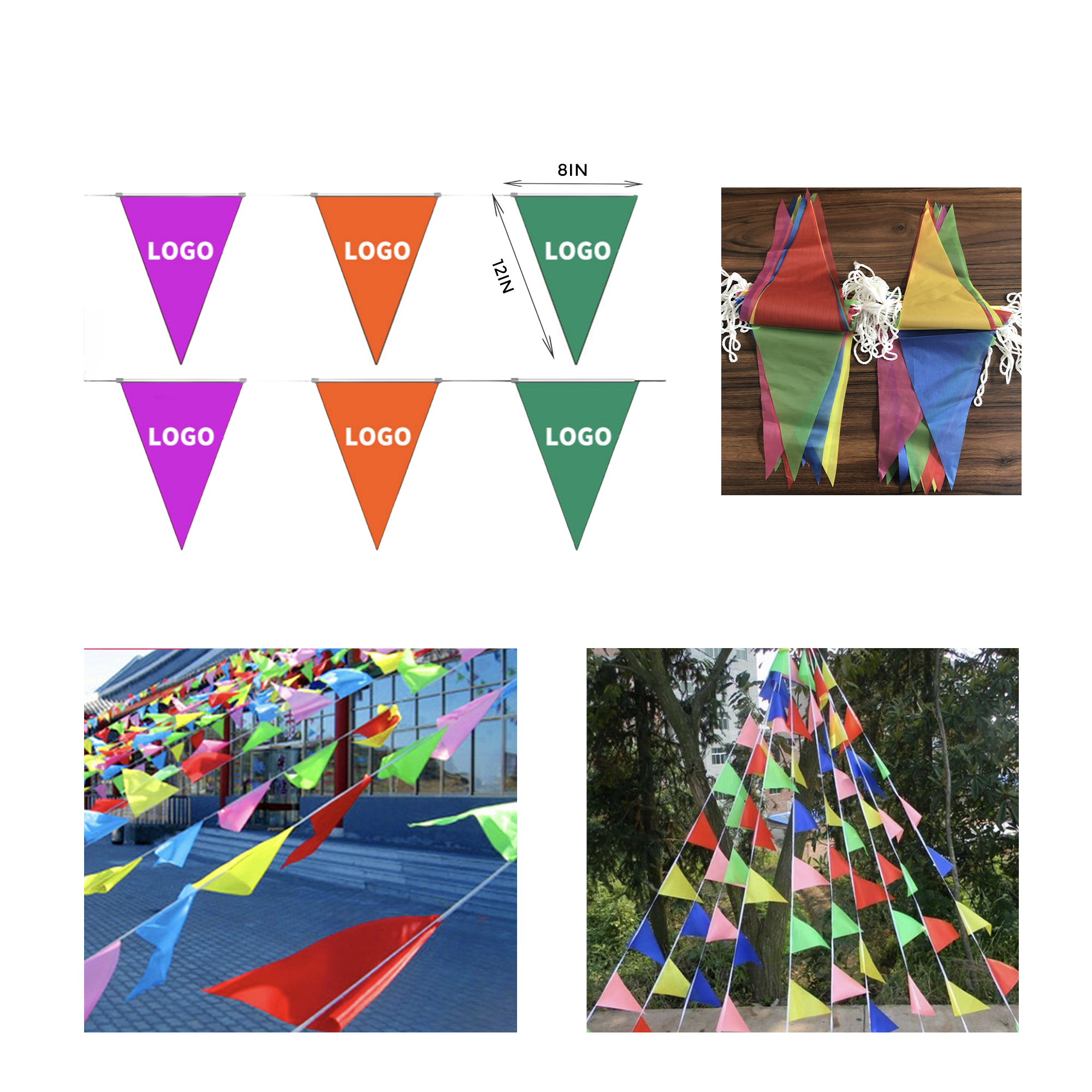 MOQ 10 PCS Durable Full Color Advertising Pennant 2