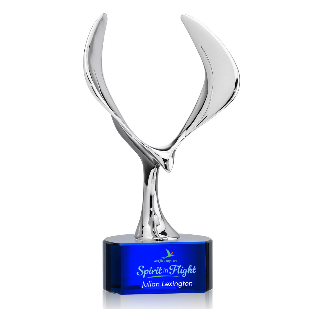 Maverick Eagle VividPrint™ Award on Paragon Base - Blue 4