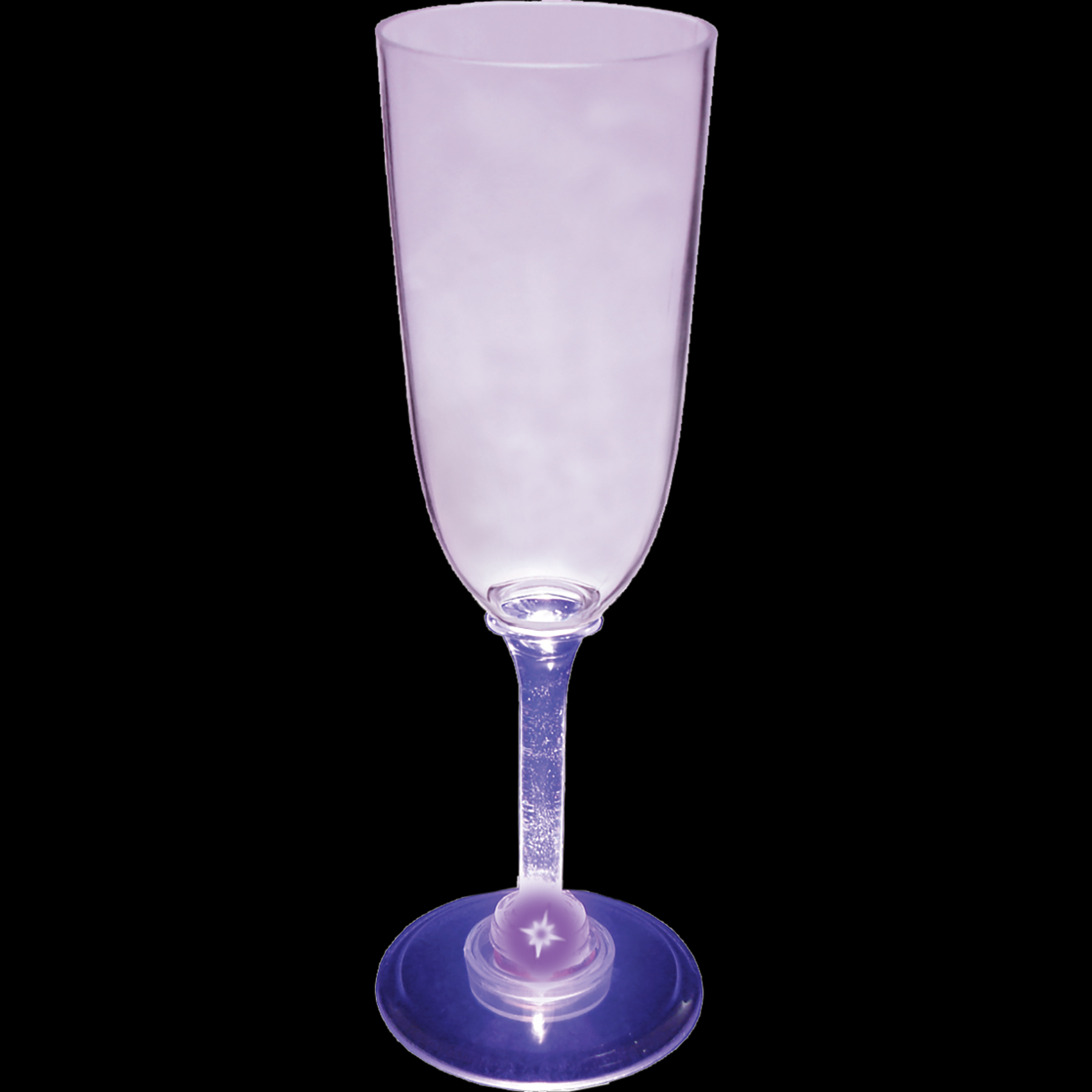 7oz Light Up Standard Stem Plastic Champagne Flute 16