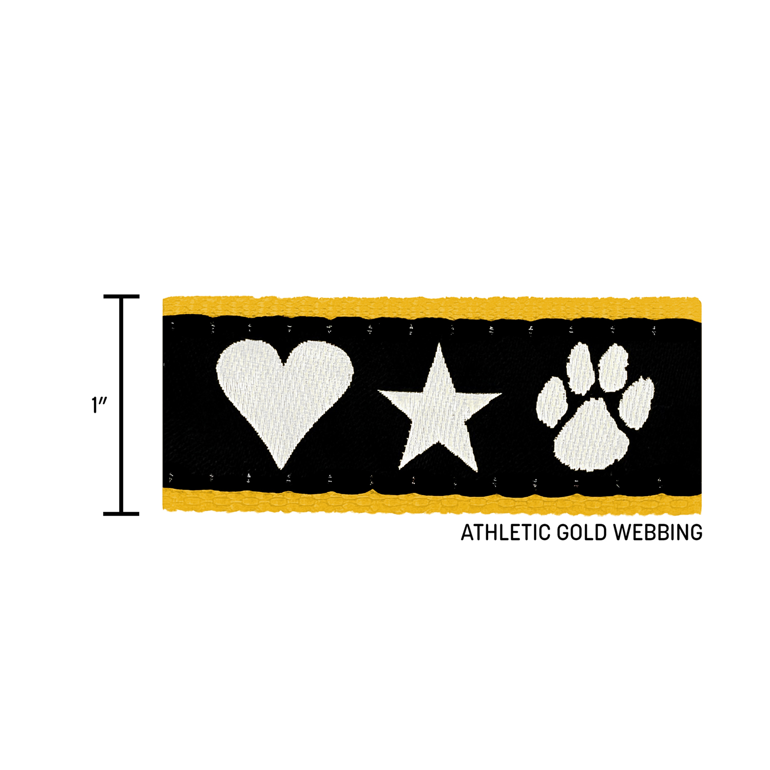 6 ft Sublimated Pet Leash w/ Gold-Colored Hardware