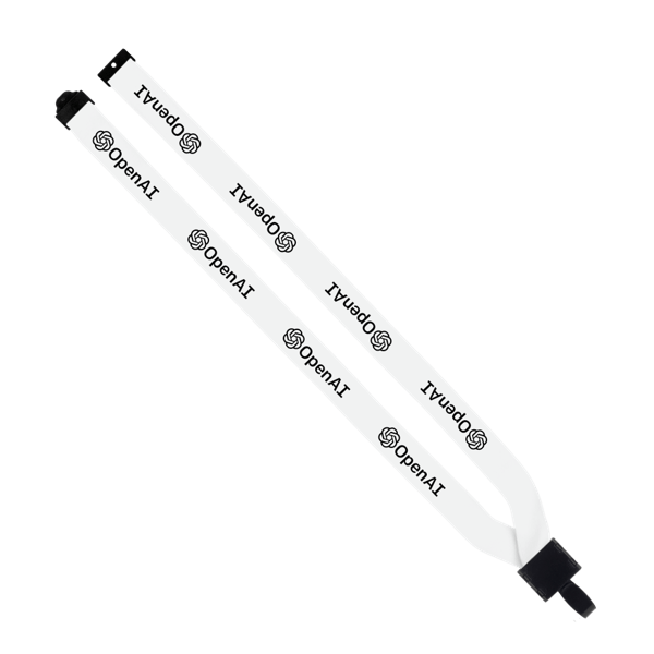 3/4" Polyester Lanyard with Non-Swivel Plastic Hook 117