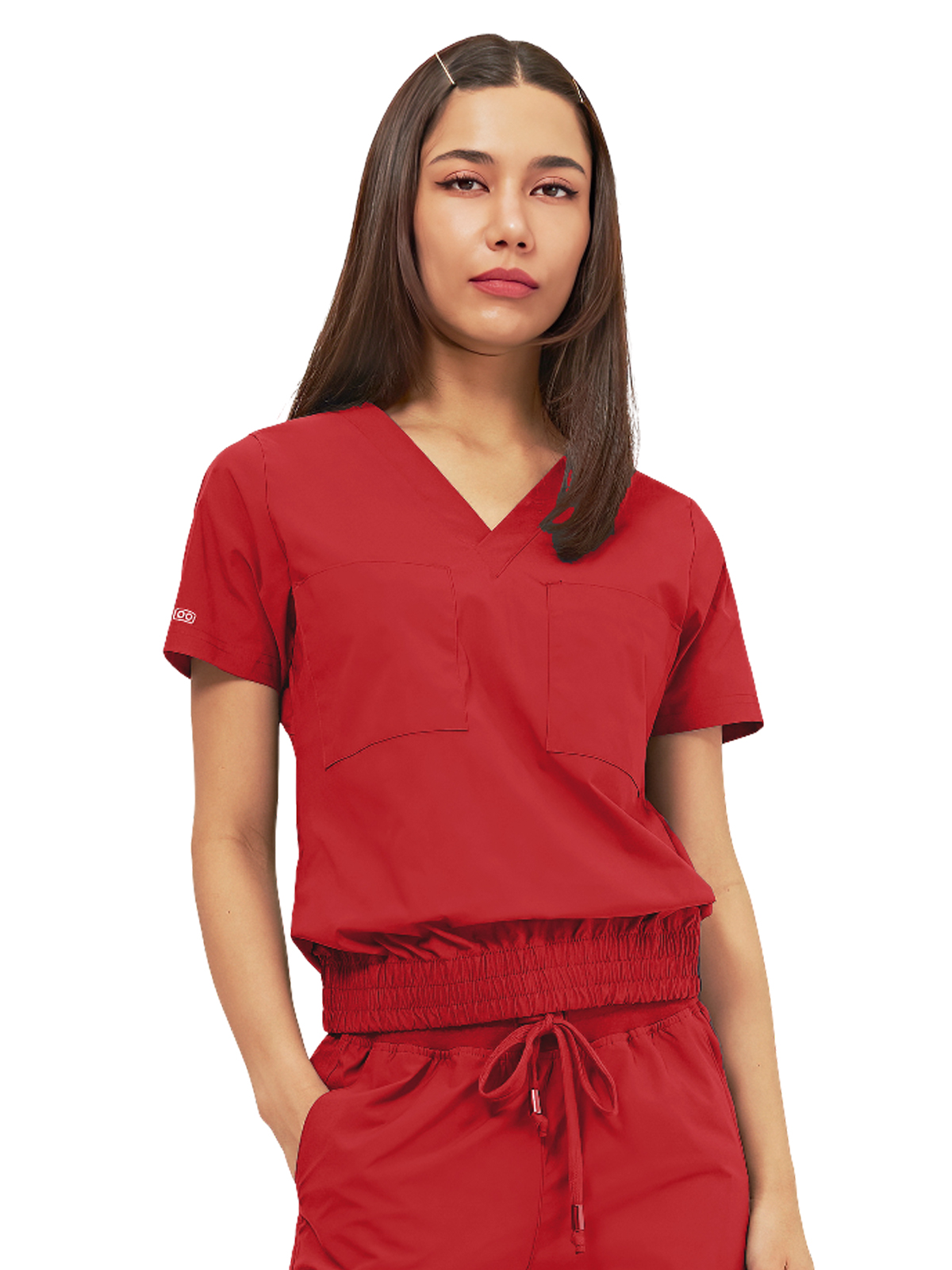 Parkley Quantum - Women's Two-Pocket LUNA Tuck Band V-Neck Top 8
