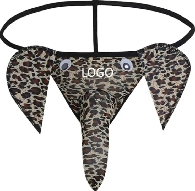 Men's Elephant Print G String Underwear 6