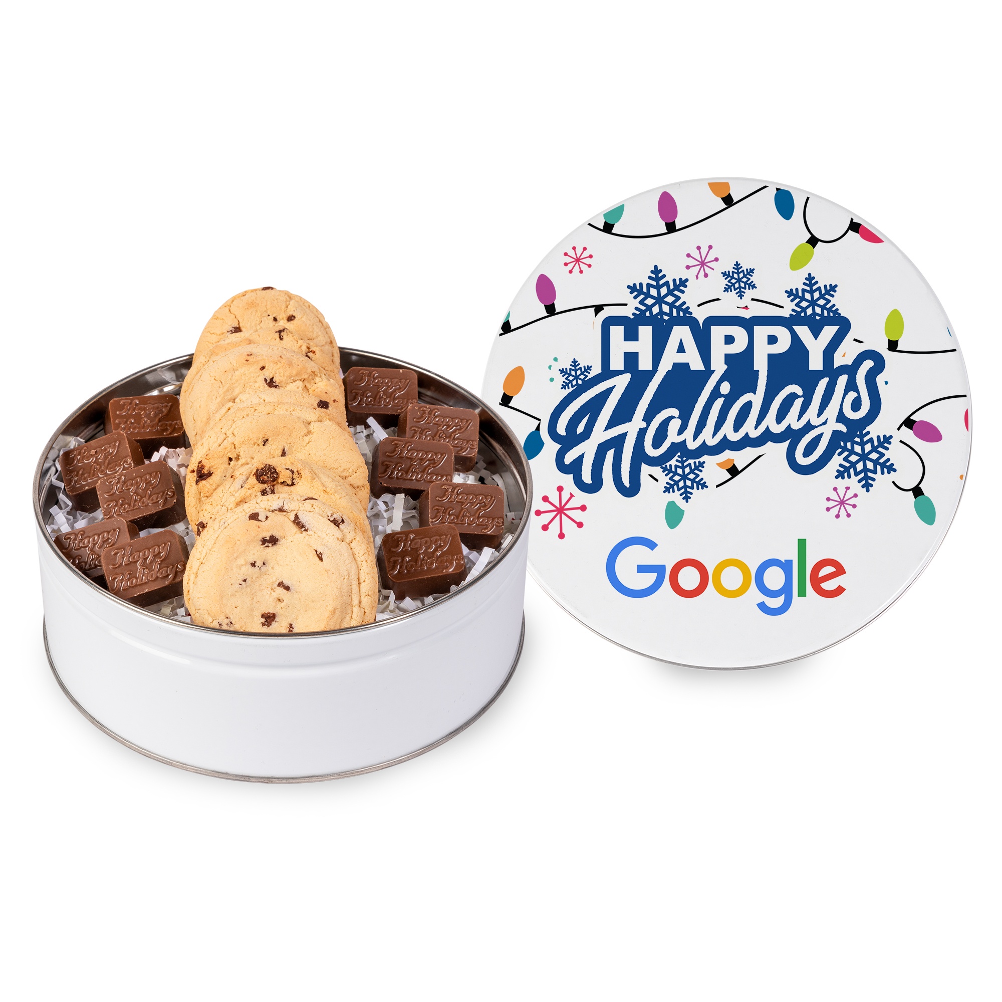 Molded Chocolate and Chocolate Chip Cookie Tin I 1