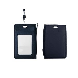 PU Leather Card Holder with Zippered Pocket 4