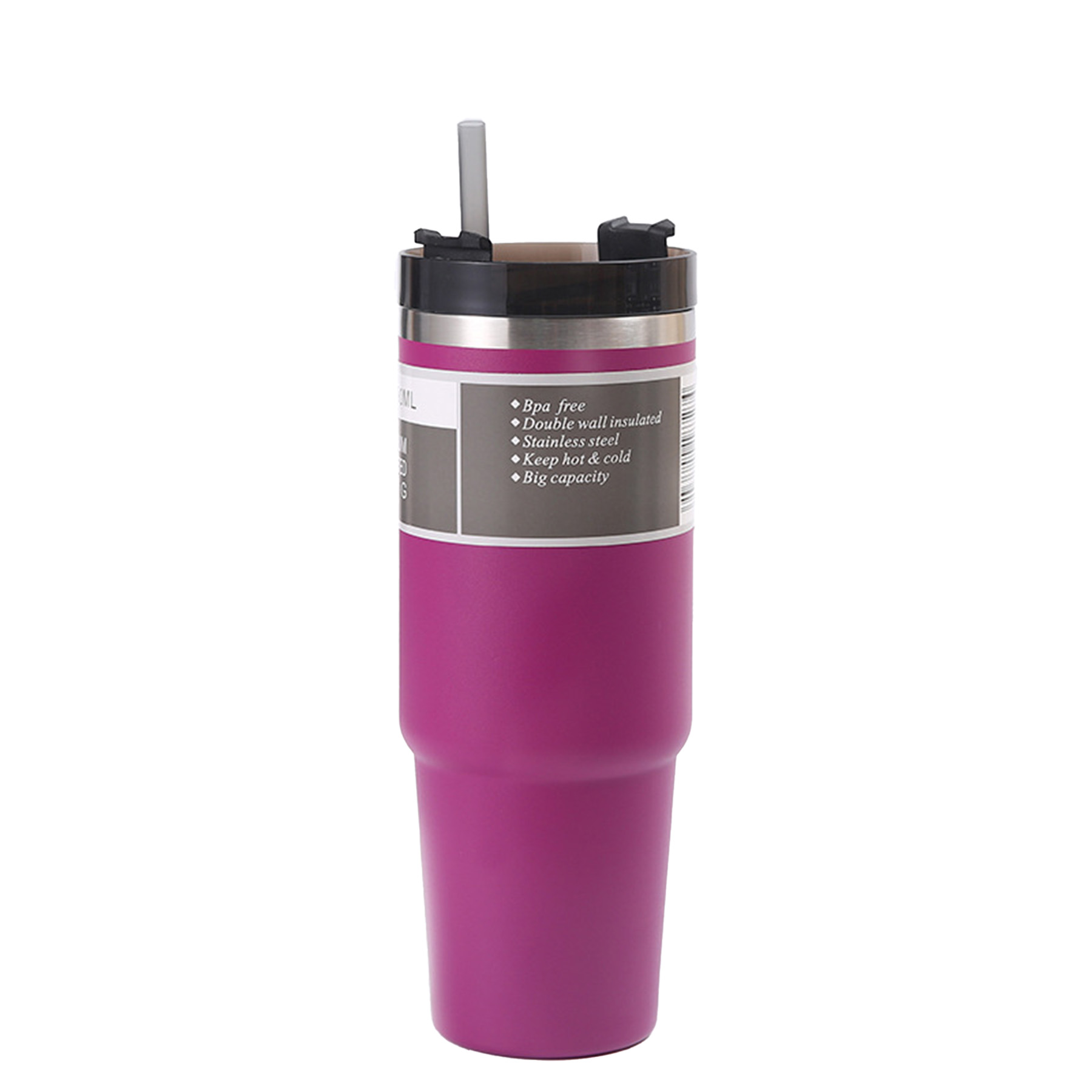 30oz Stainless Steel Cup with Straw 5