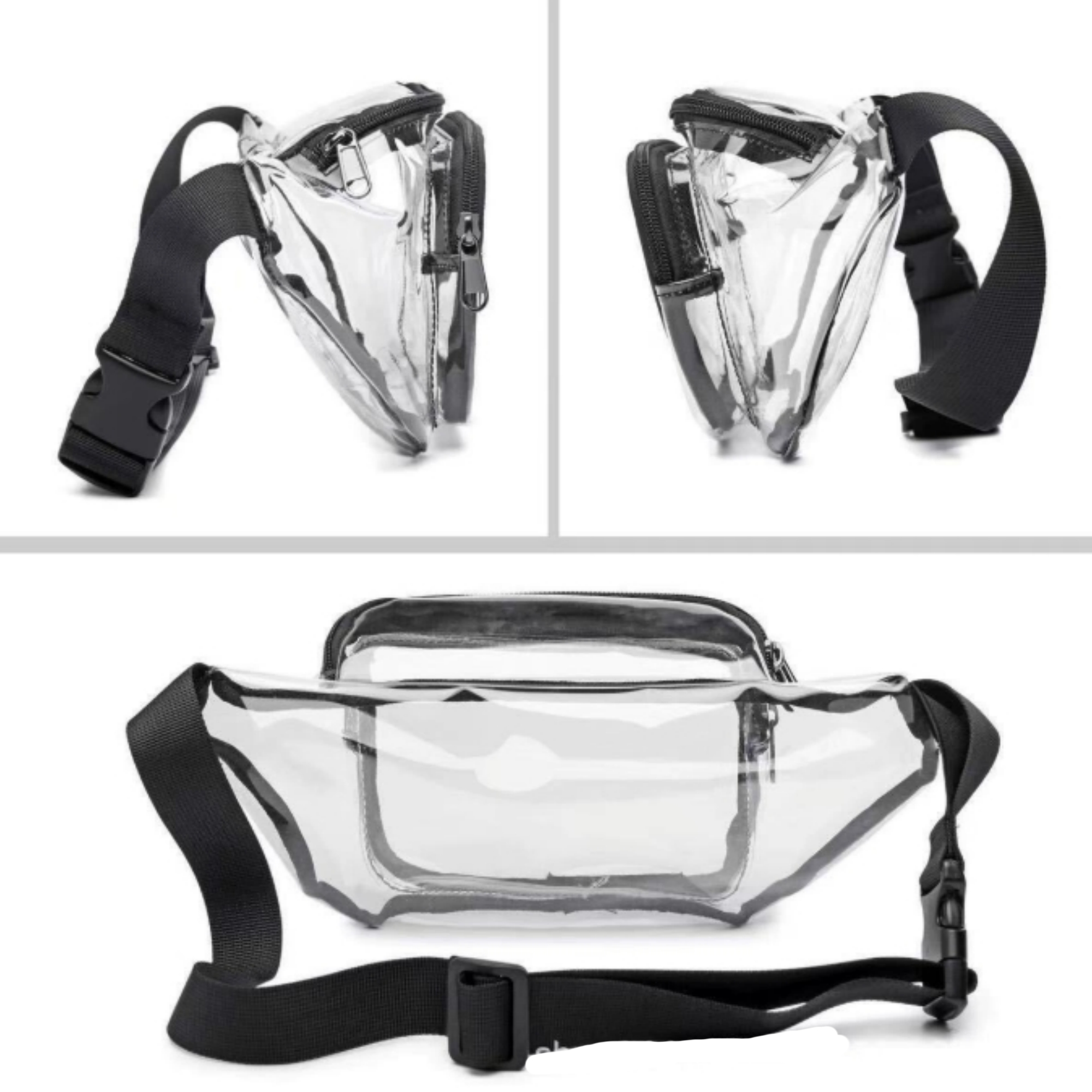 Clear PVC Waist Pack Waterproof Crossbody Bag 5