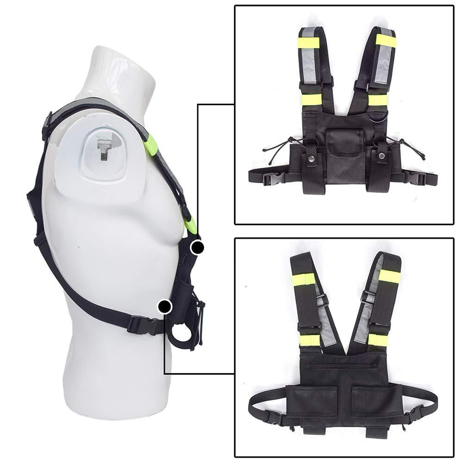 Adjustable Reflective Chest Rig Bag 2