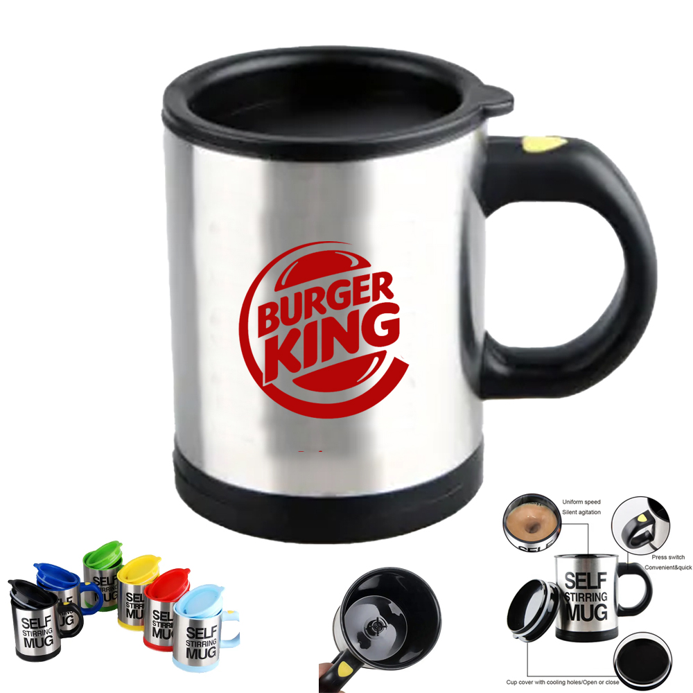 Blendmaster Self-Stirring Stainless Steel Coffee Mug 13.5 Oz. 1