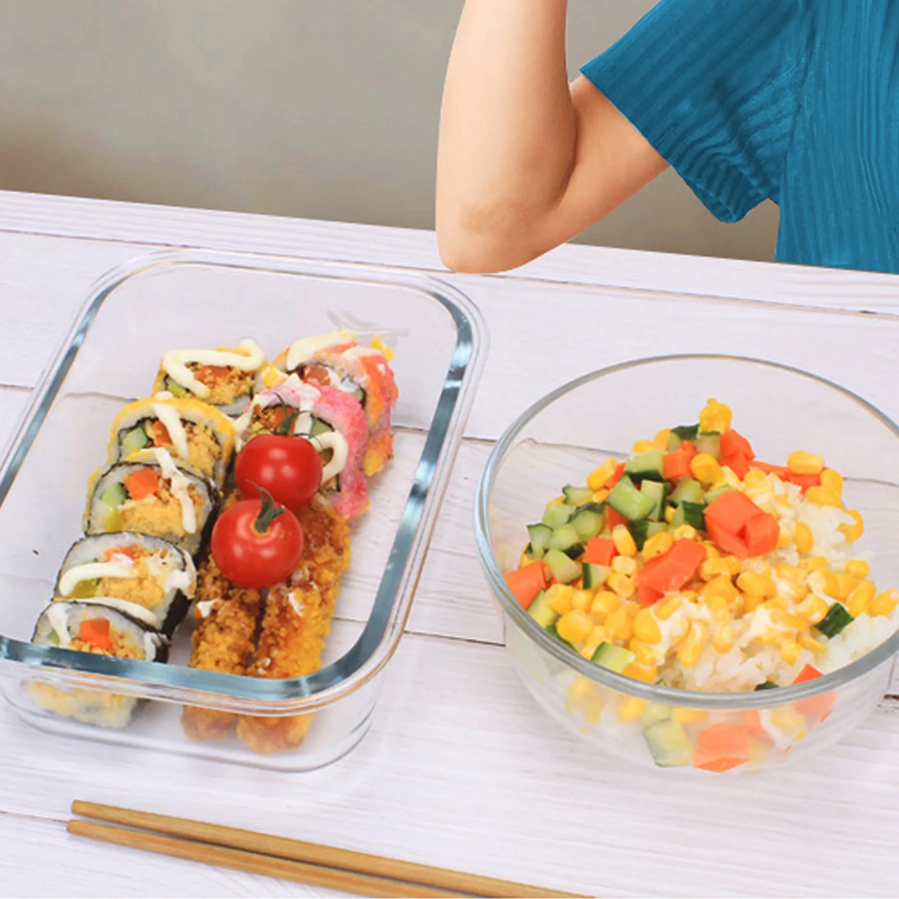 Transparent Glass Lunch Box 3