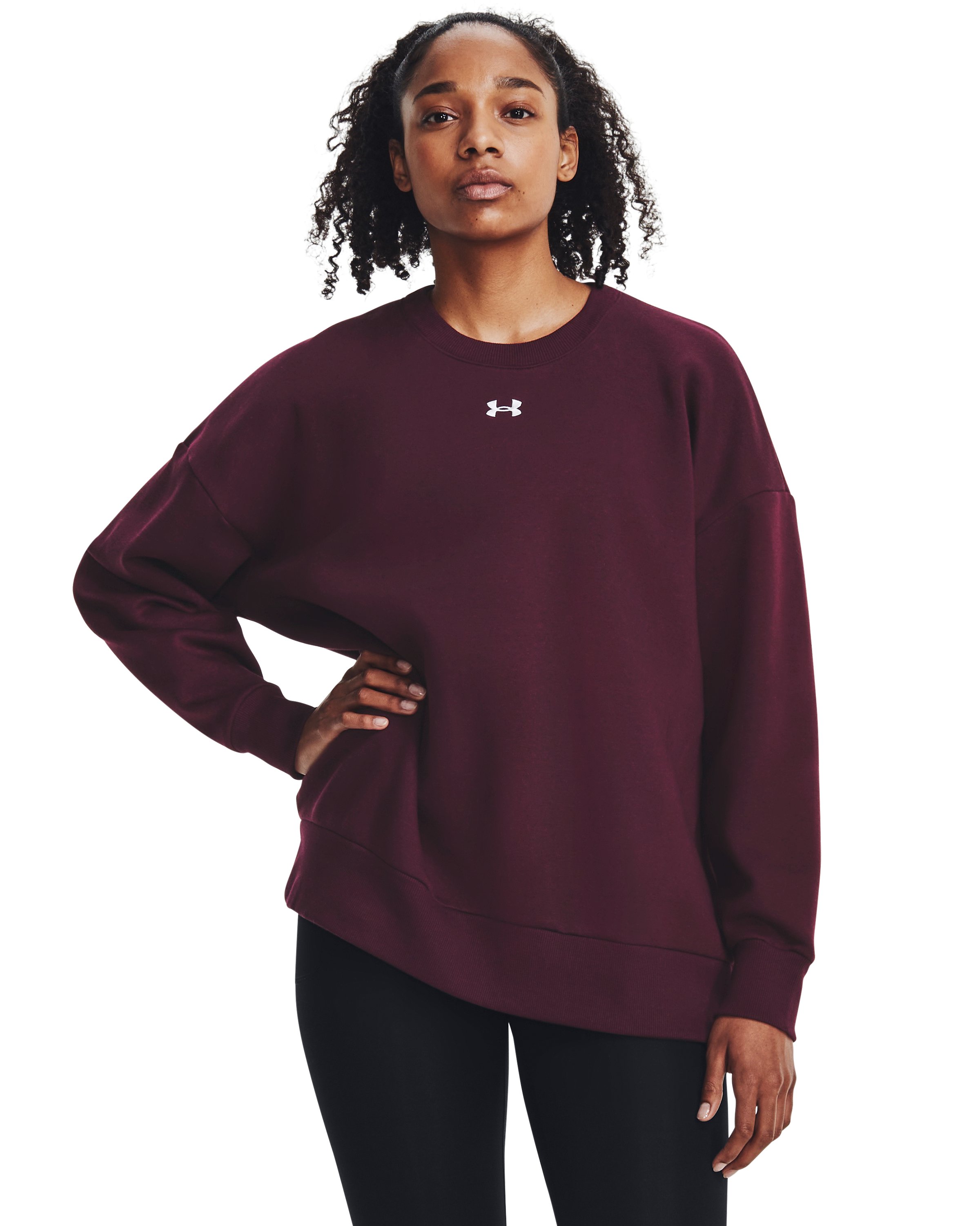 UA Rival Fleece Oversized Women's Crew, custom hoodie or sweatshirt with logo imprint 11