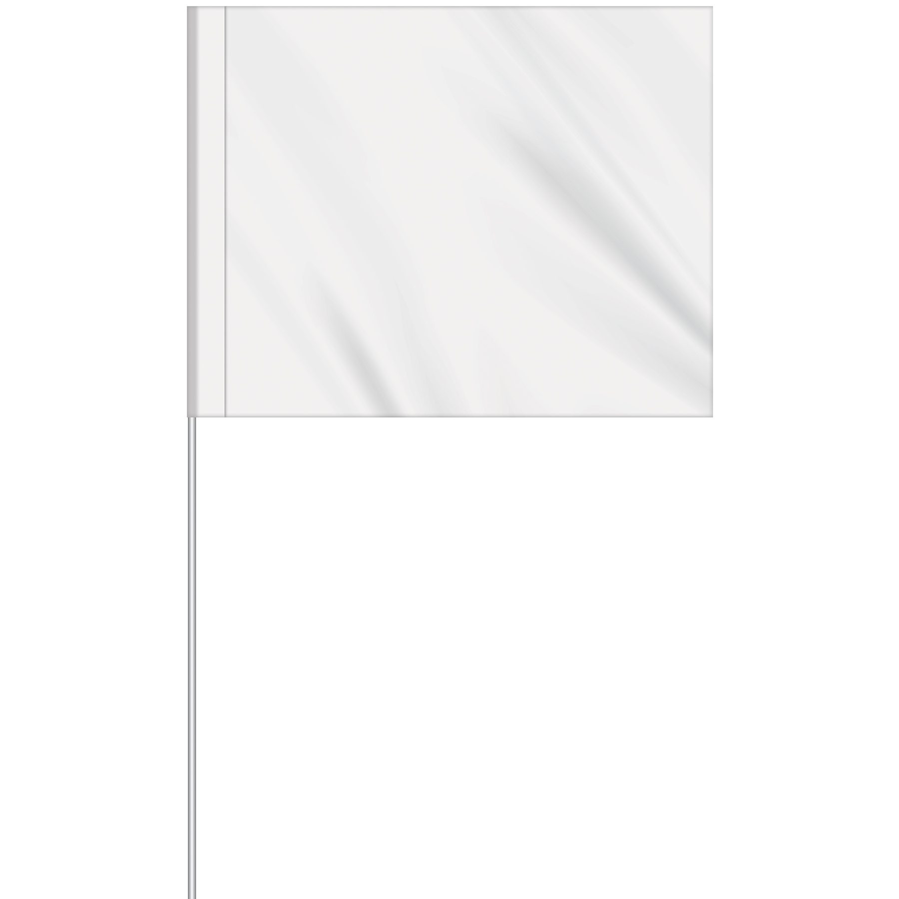 1-Color 4" x 5" Custom Vinyl Marking Flag w/ 18" Plastic Staff 19