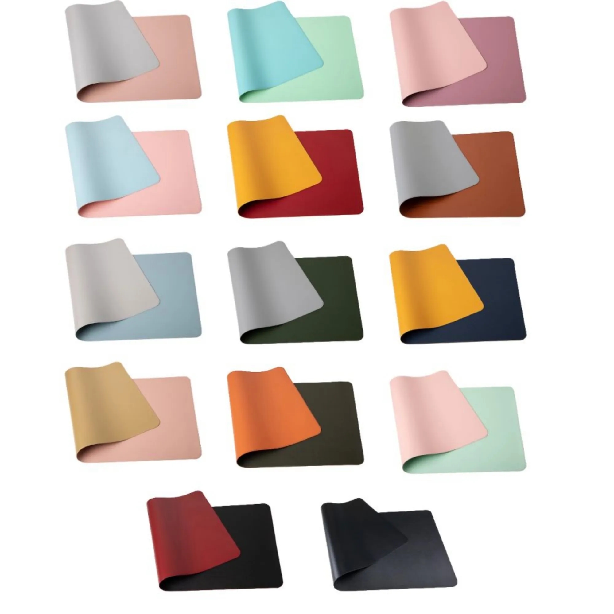 Double Sided Larger Colorful PU Mouse Pad With Storage Belt 3