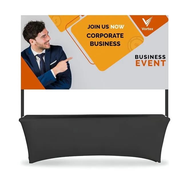 Table Top Banner -Back Wall Display Package(6.07ft x 5.41ft) 2