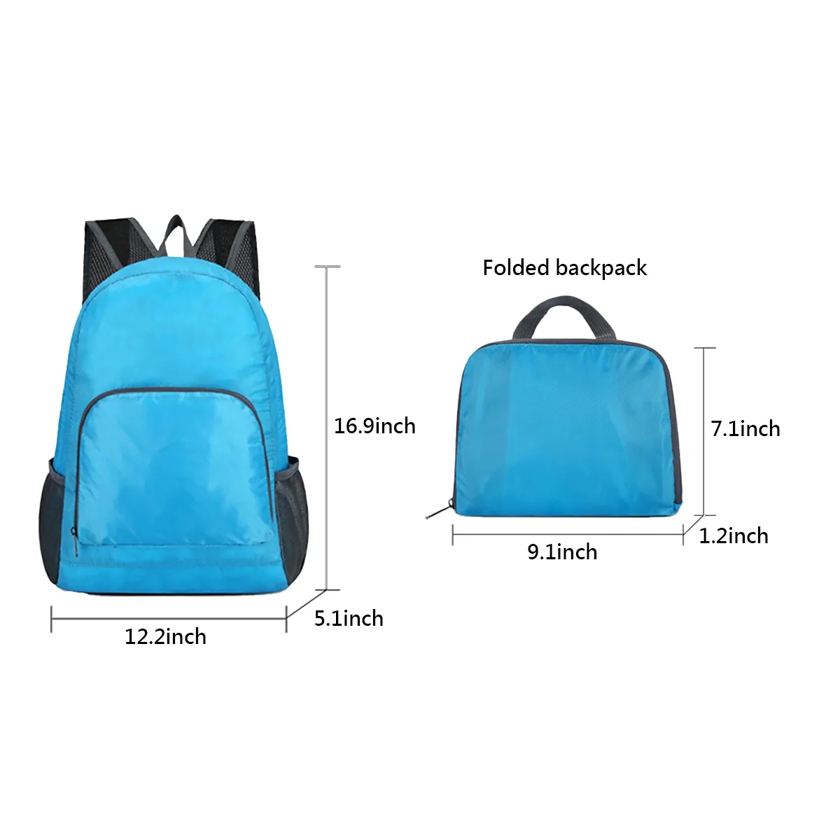 20L Lightweight Hiking Backpack Foldable Travel Bag 8