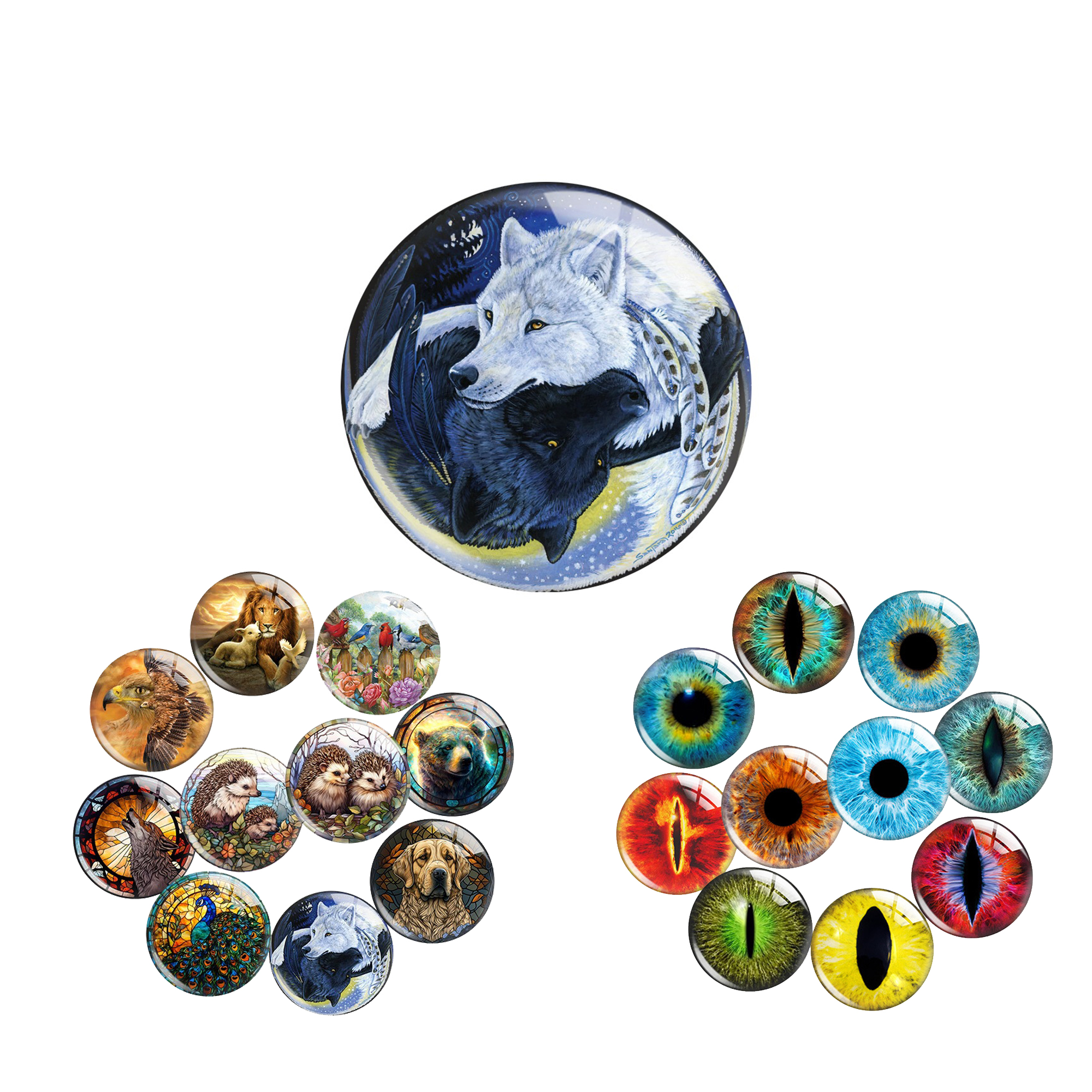 Chinese Traditional Tai Chi Eight Diagrams Badge Vintage Lucky Pins 7