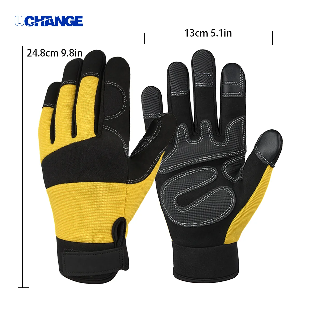 Performance Touchscreen Work Gloves With PU Grip 4